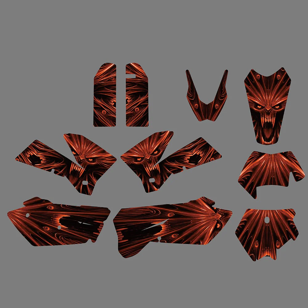 Motocross Full Fairing Background Graphics Sticker Decal For KTM EXC 2005-2007 - Image 2