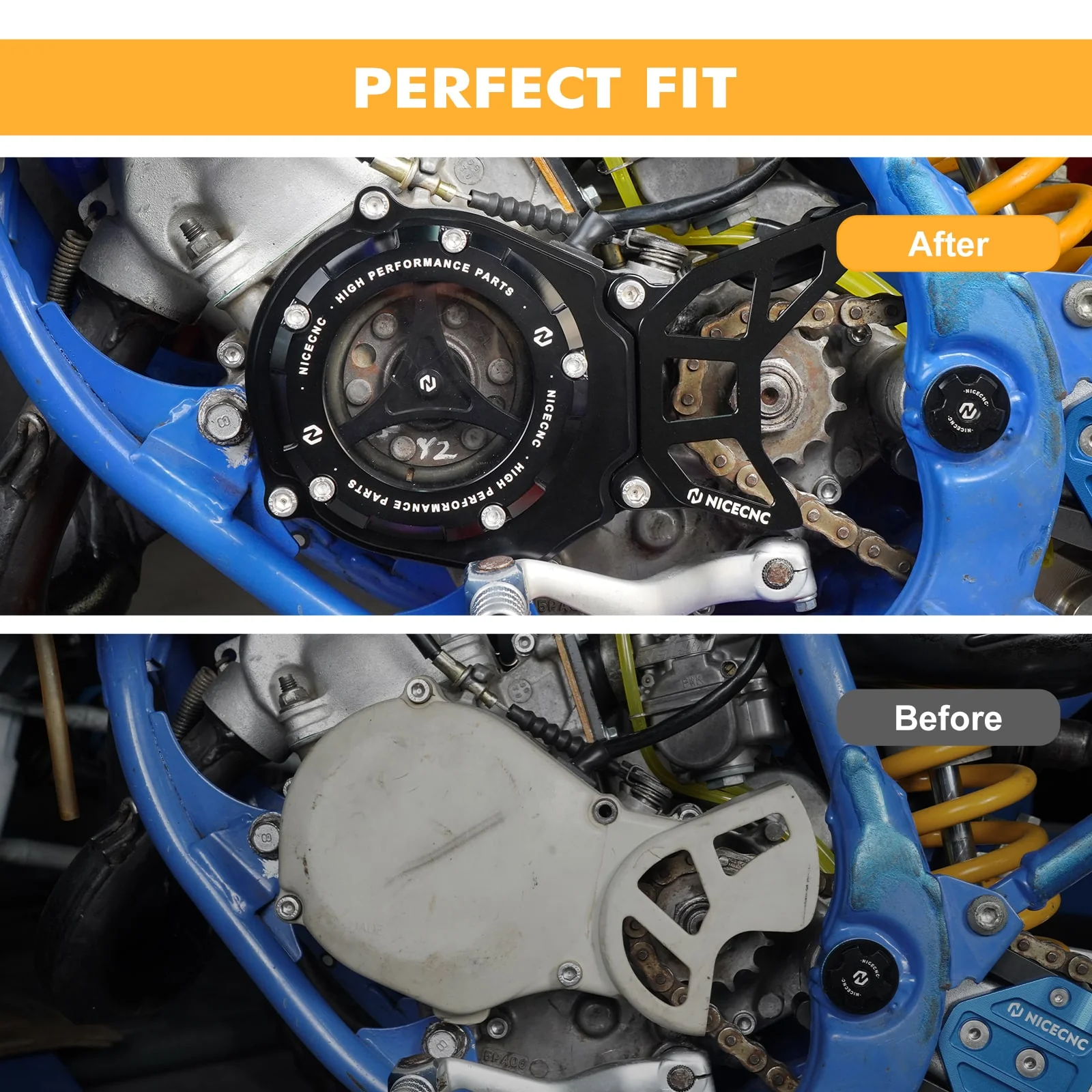 Left Motor Stator Cover Sprocket Guard For Yamaha YZ80 1993-2001 YZ85 2002-2022 - Image 4