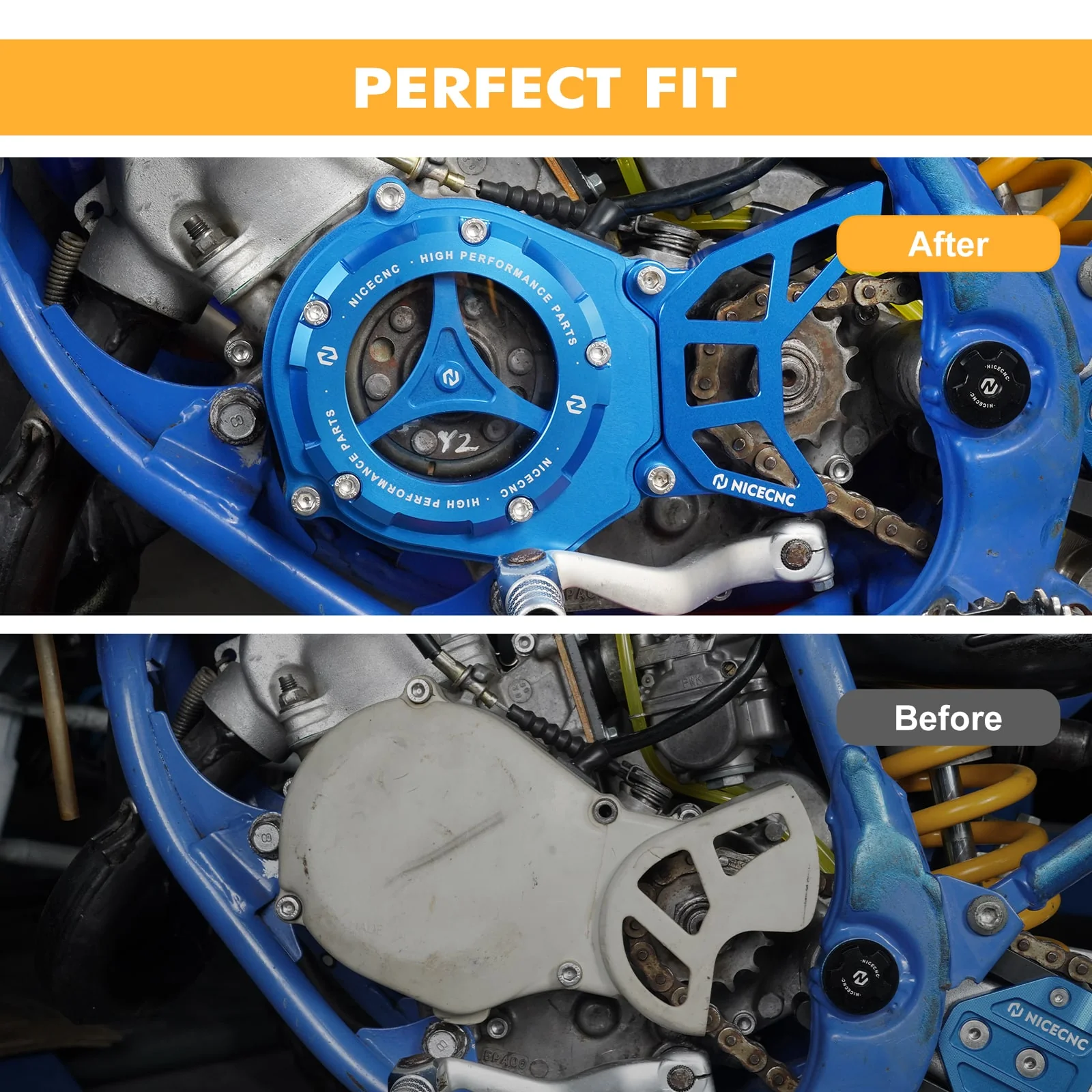 Left Motor Stator Cover Sprocket Guard For Yamaha YZ80 1993-2001 YZ85 2002-2022 - Image 8
