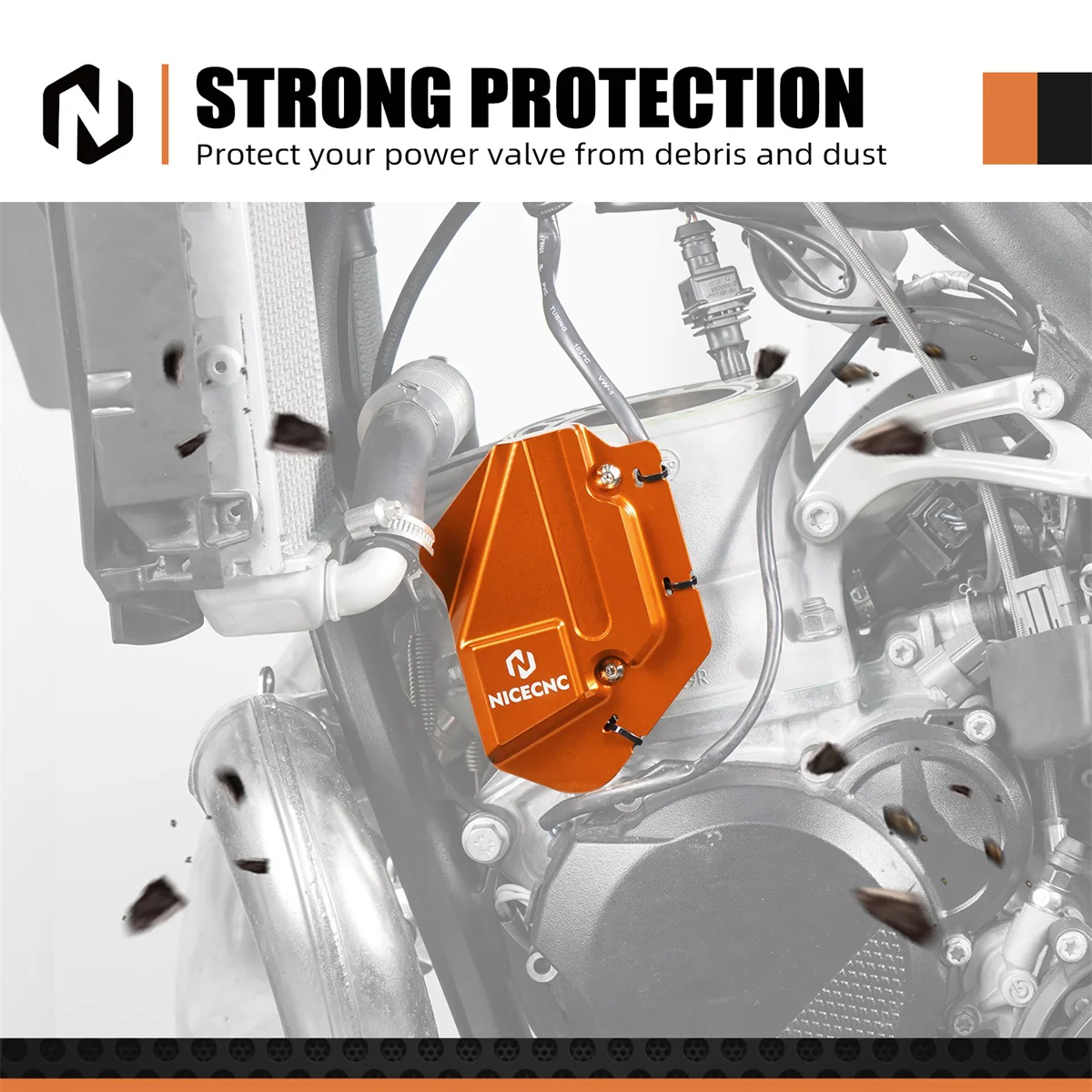 Left Power Valve Cover Guard For KTM Husqvarna 2-Stroke 2023-2024 - Image 9
