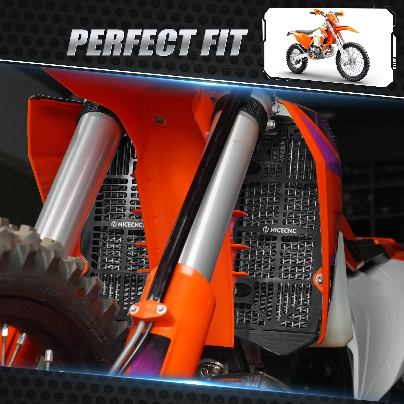 Left & Right Radiator Guards For KTM 350 500 EXC-F 2024 - Image 2