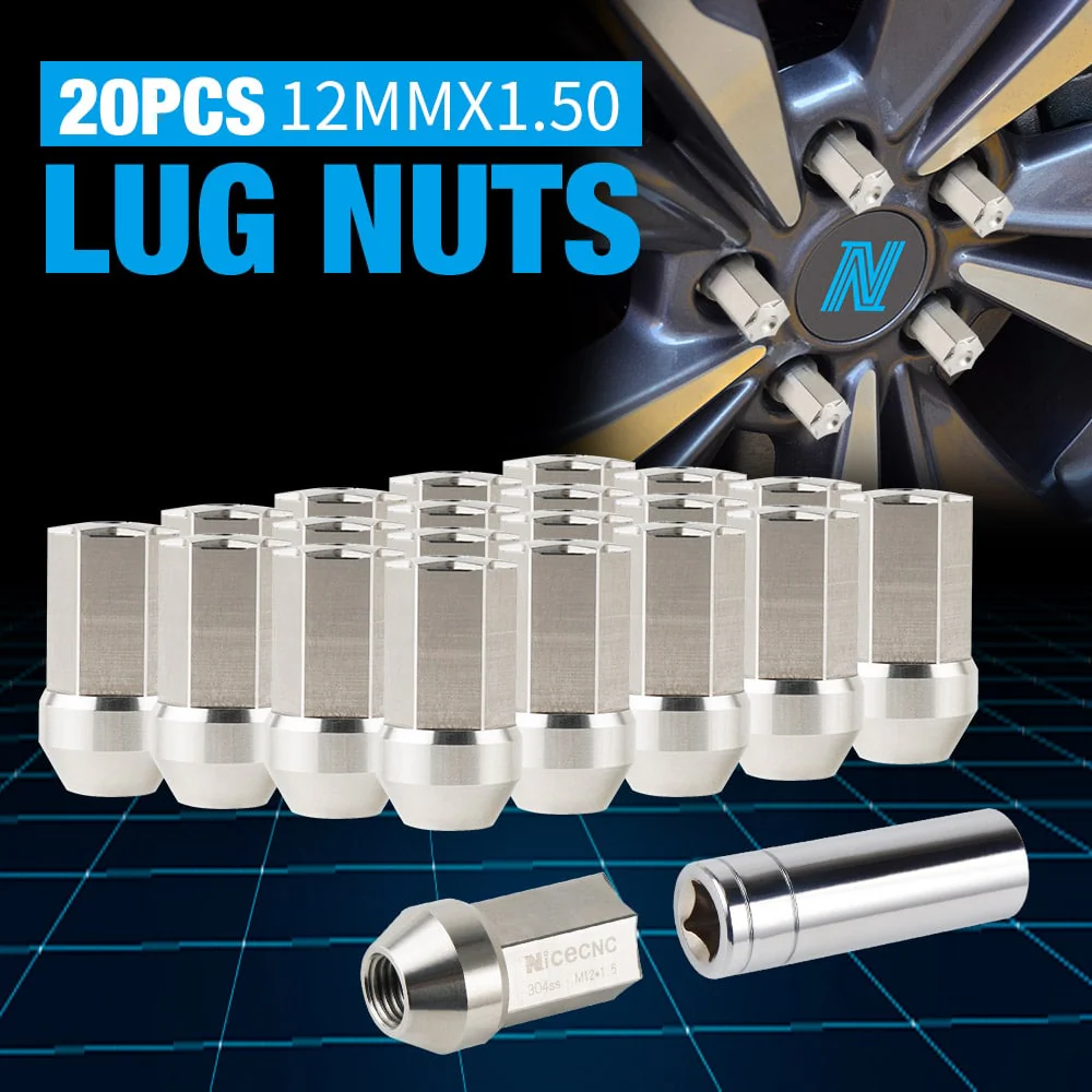 20PCS Lug Nuts Bulge Acorn 12 x 1.5 For Ford Focus Escape Taurus - Image 2