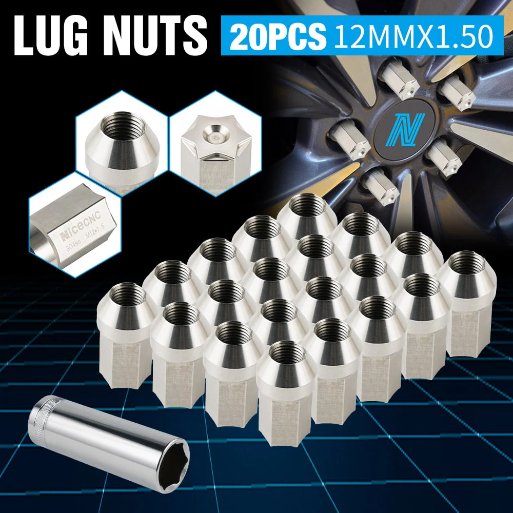 20PCS Lug Nuts Bulge Acorn 12 x 1.5 For Ford Focus Escape Taurus - Image 4