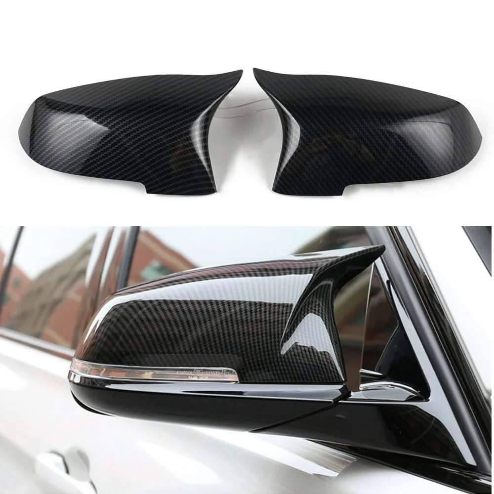 M-Style Carbon Fibre Look Mirror Caps Fit For BMW 5 Series F10 LCI - Image 8