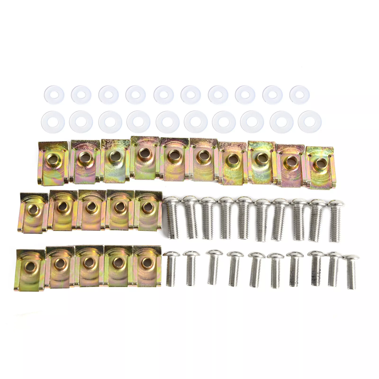 M5 M6 Universal Motorcycle Push Fastener Clips Fairing Bolts Screws Washers Kit - Image 3