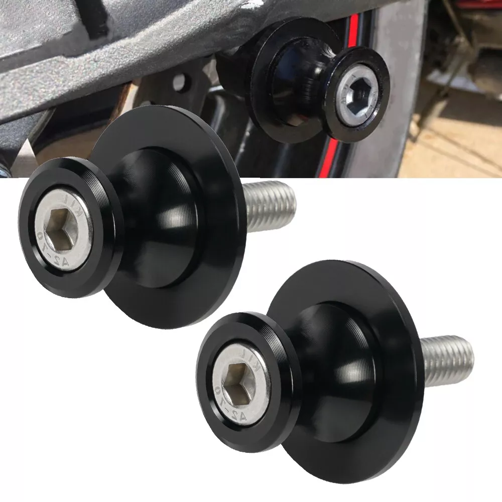 M8x1.25 Swing Arm Spools Sliders For Honda Suzuki Triumph Street Triple/R 13-15 - Image 2