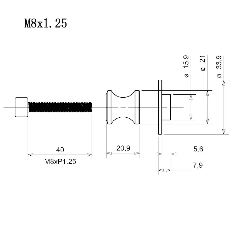M8x1.25 Swing Arm Spools Sliders For Honda Suzuki Triumph Street Triple/R 13-15 - Image 3
