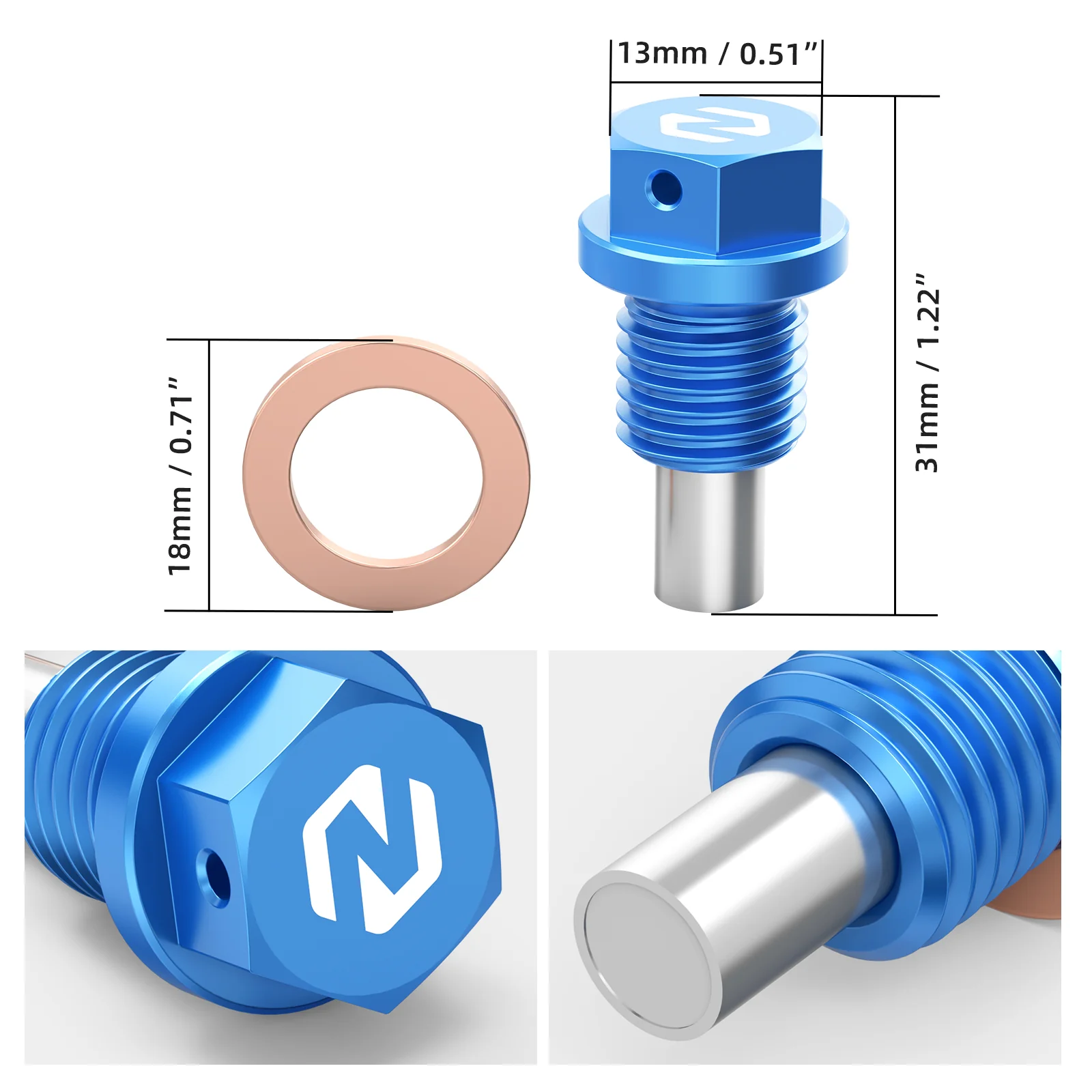 Magnetic Oil Drain Plug Bolt For KTM 350 500 EXC-F 1998-2025 - Image 11