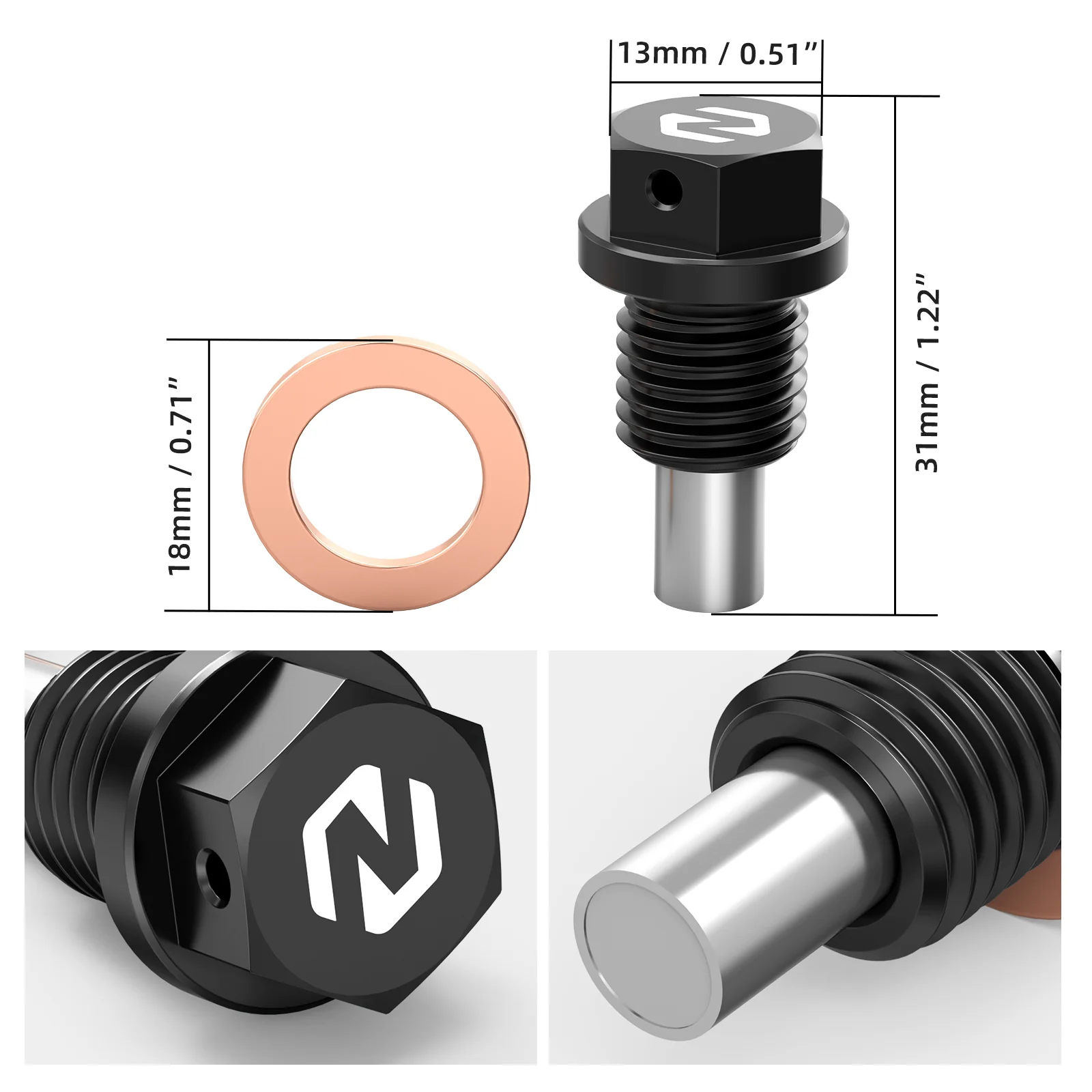 Magnetic Oil Drain Plug Bolt For KTM 350 500 EXC-F 1998-2025 - Image 16