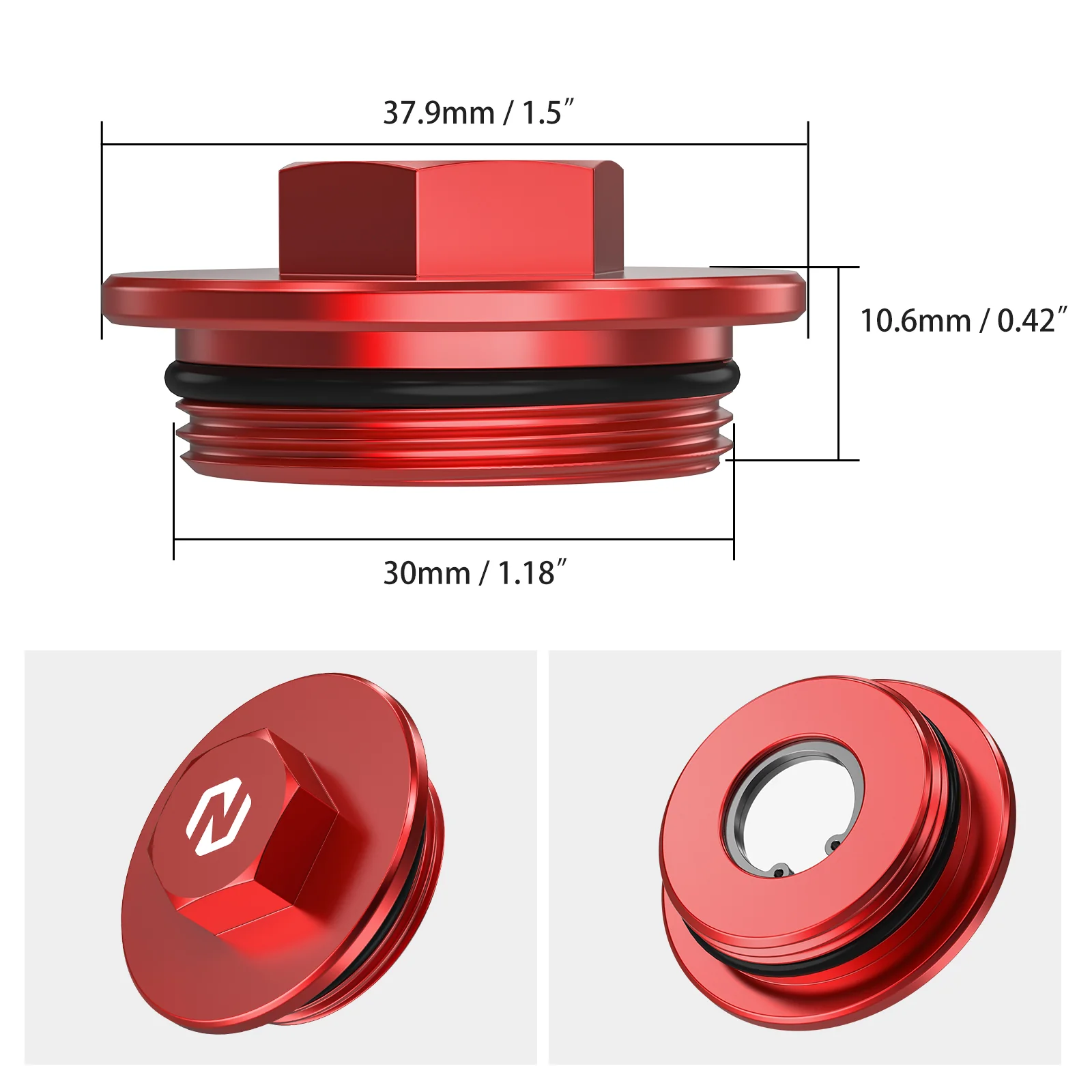 Upgraded Magnetic Oil Drain Plug Bolt For Honda CRF450 R/RX/RWE/L/RL/X 2017-2024 - Image 2