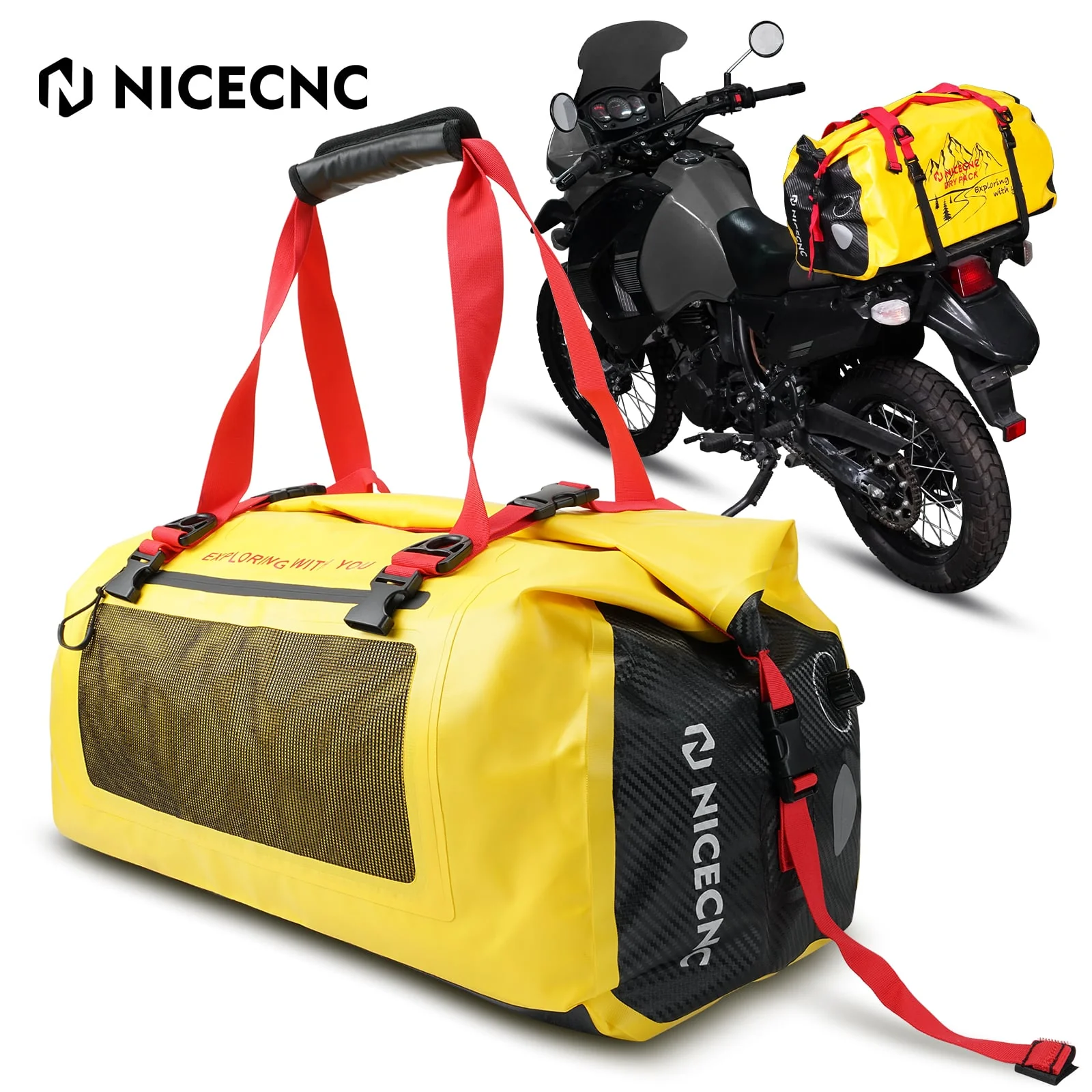 Motorcycle 66L Dry Duffel Bag | Rear Seat Tail Luggage Bag Waterproof - Image 4
