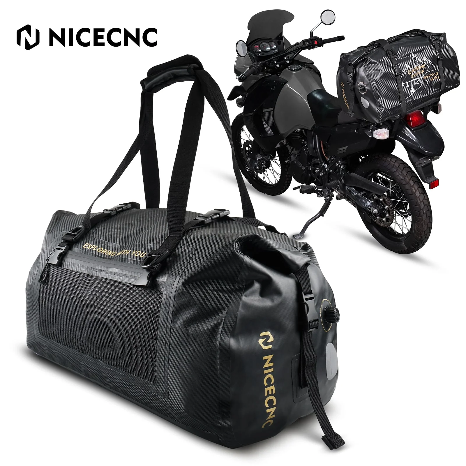 Motorcycle 66L Dry Duffel Bag | Rear Seat Tail Luggage Bag Waterproof - Image 5