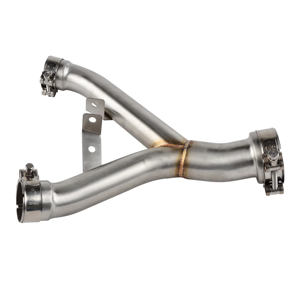 Motorcycle Decat Exhaust Pipe Y Mid Pipe Link Downpipe for Kawasaki Z1000 2011 -2018 - Image 2