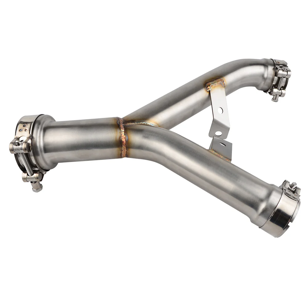 Motorcycle Decat Exhaust Pipe Y Mid Pipe Link Downpipe for Kawasaki Z1000 2011 -2018 - Image 3