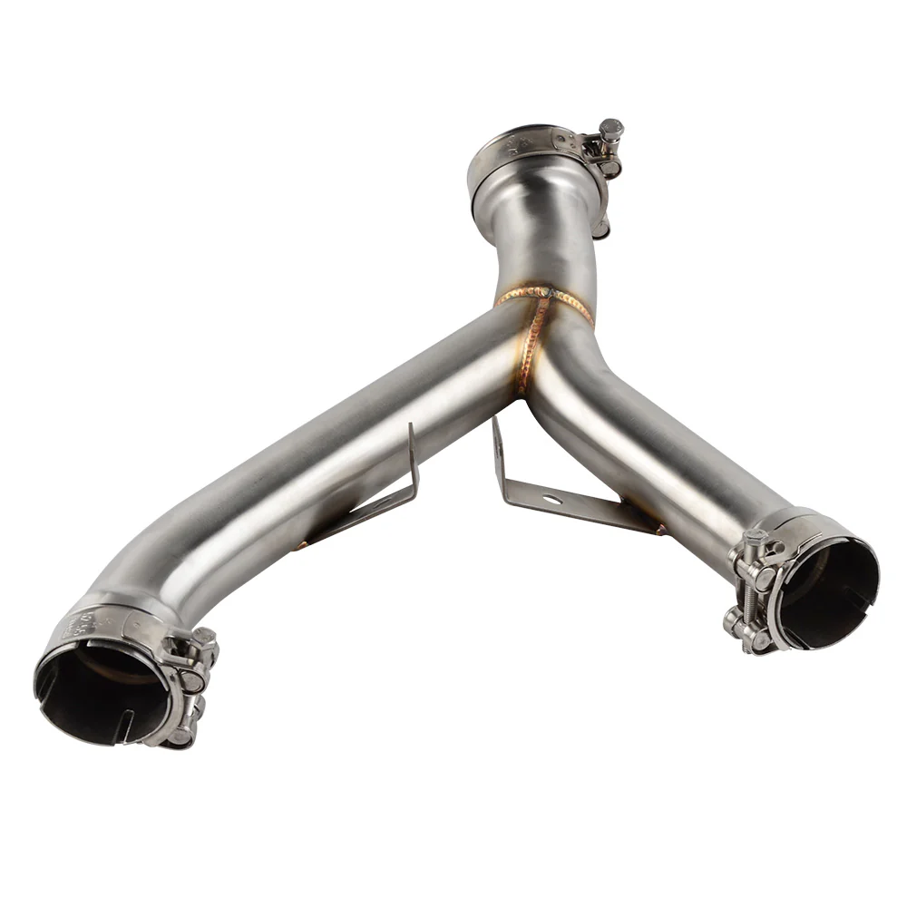 Motorcycle Decat Exhaust Pipe Y Mid Pipe Link Downpipe for Kawasaki Z1000 2011 -2018 - Image 4