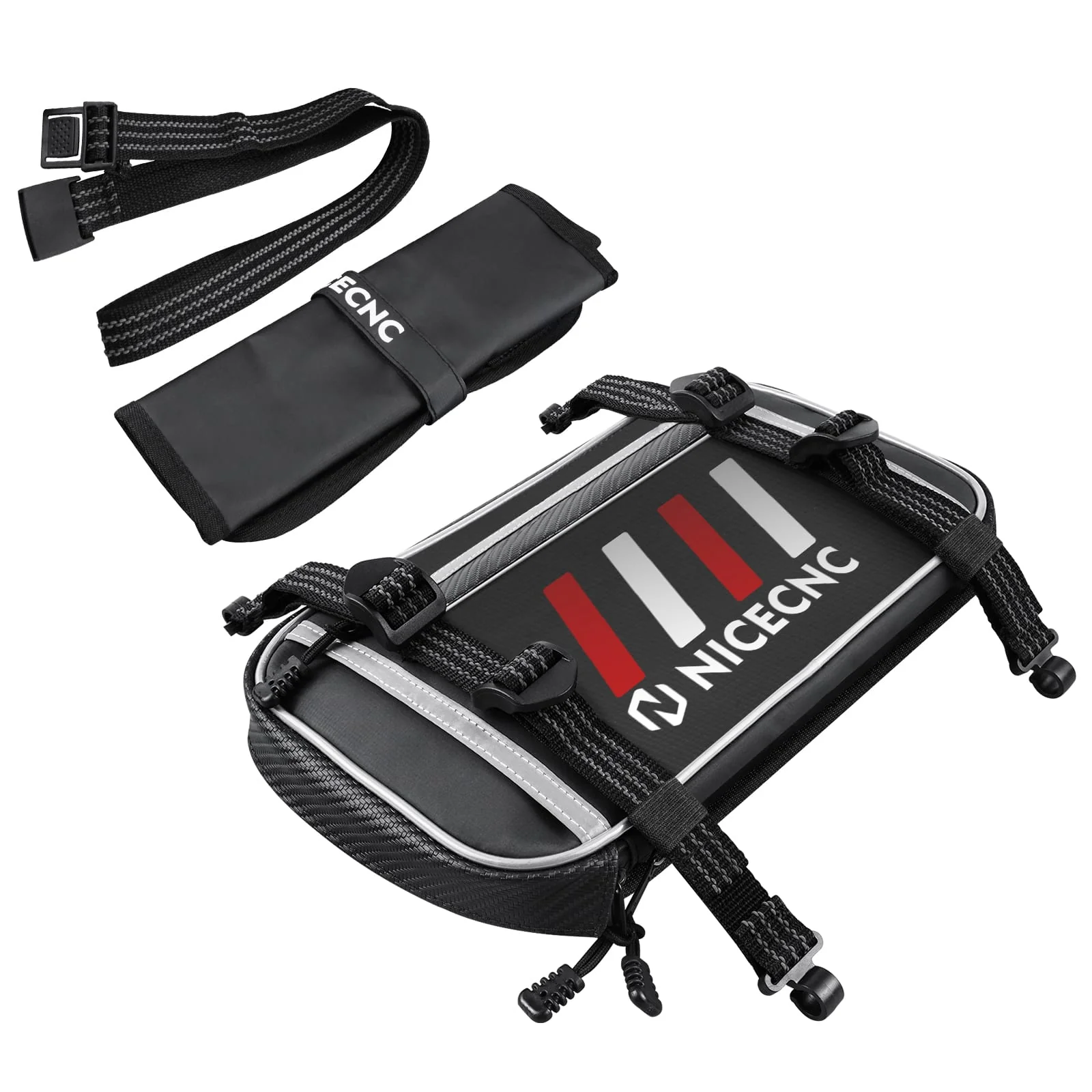 Universal Motorcycle Front Fender Bag with Tool Roll For Dirt Bike - Image 12