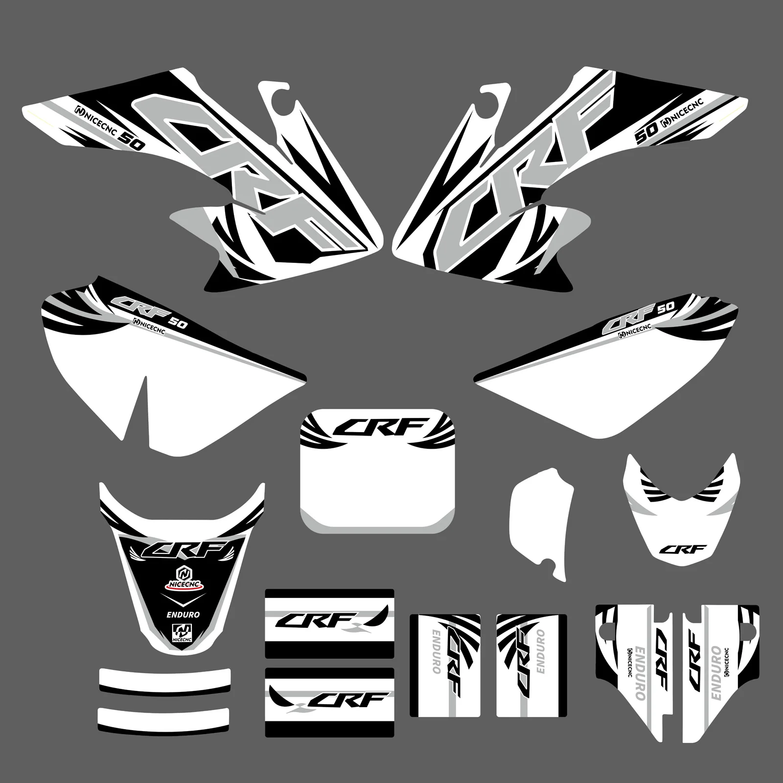 Motorcycle Full Decals Stickers Graphic Set For HONDA CRF50F 2004-2012 - Image 2