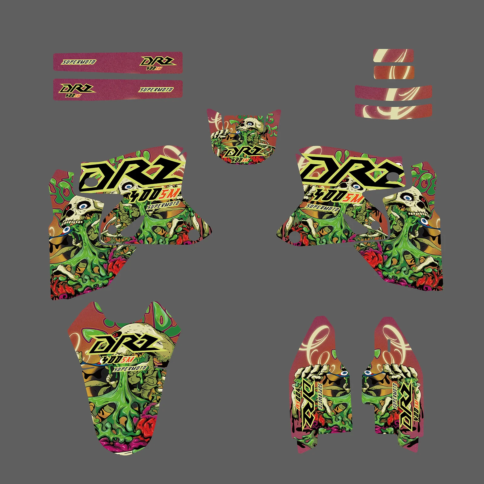 Motorcycle Full Graphic Decals Stickers Kit For Suzuki DRZ400SM 2000-2020 - Image 3