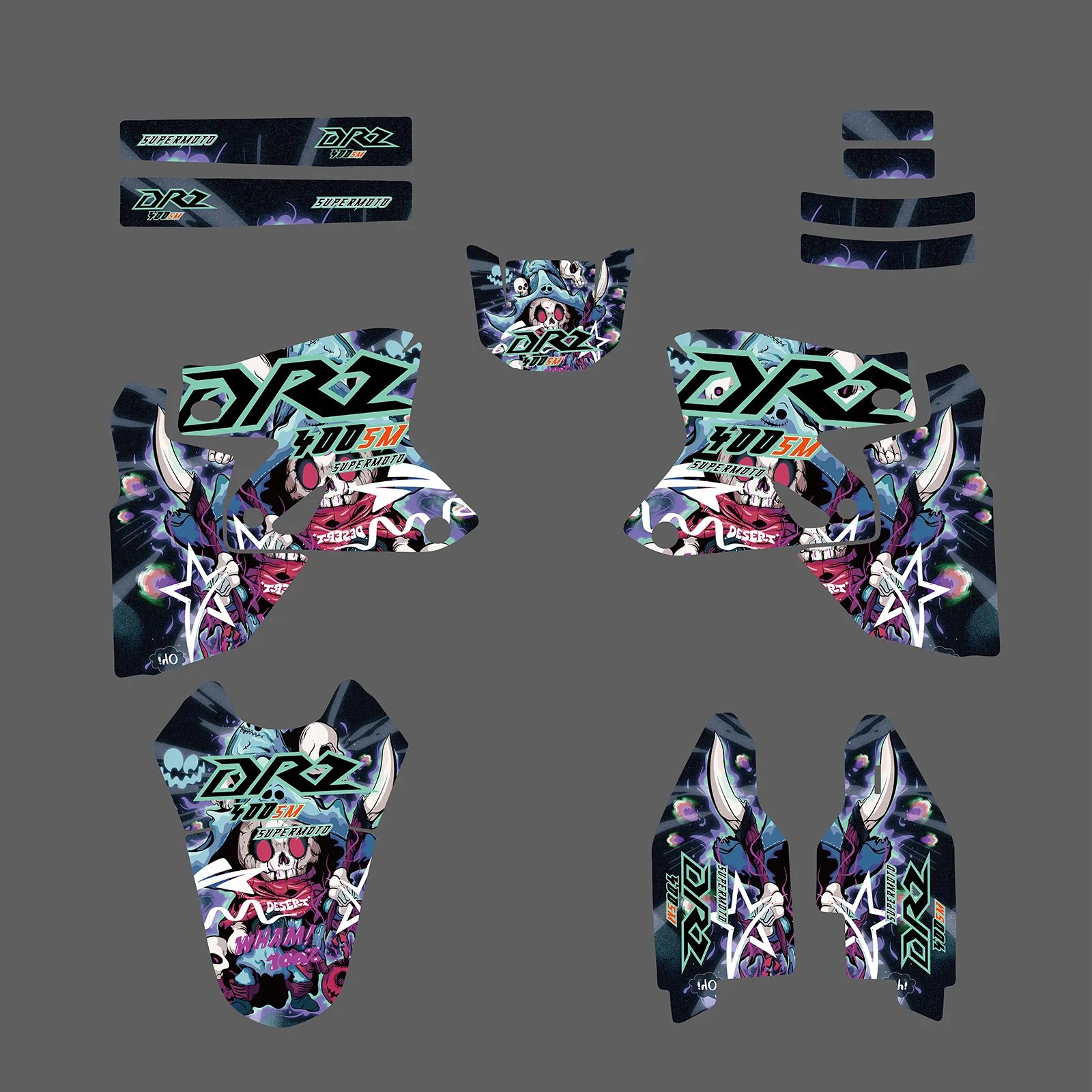 Motorcycle Full Graphic Decals Stickers Kit For Suzuki DRZ400SM 2000-2020 - Image 4