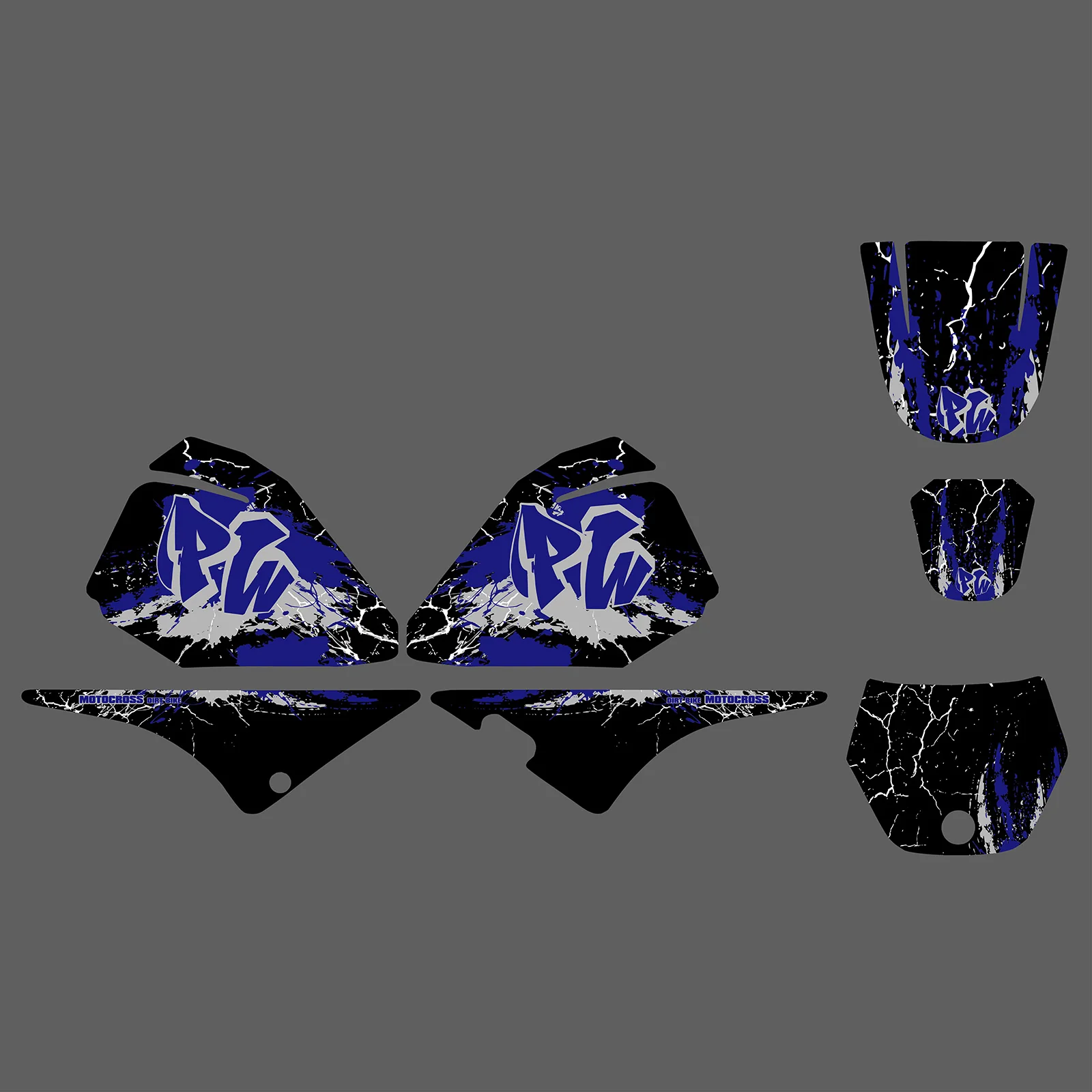Motorcycle Full Graphic Decals Stickers Set For YAMAHA PW80 ALL YEARS - Image 3