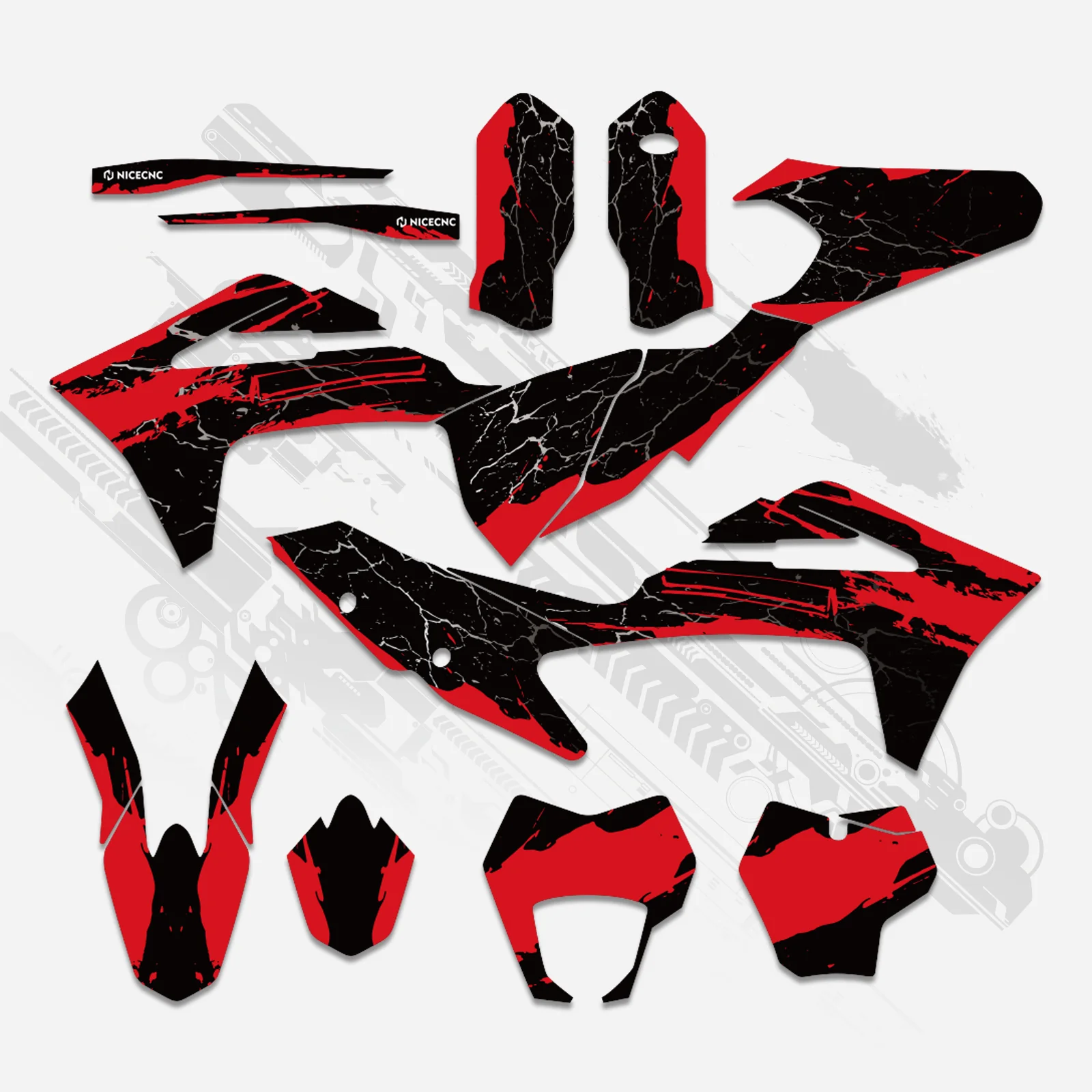 Motorcycle Full Graphics Decals Stickers Kit For GAS GAS EC Enduro 2021-2023 - Image 2