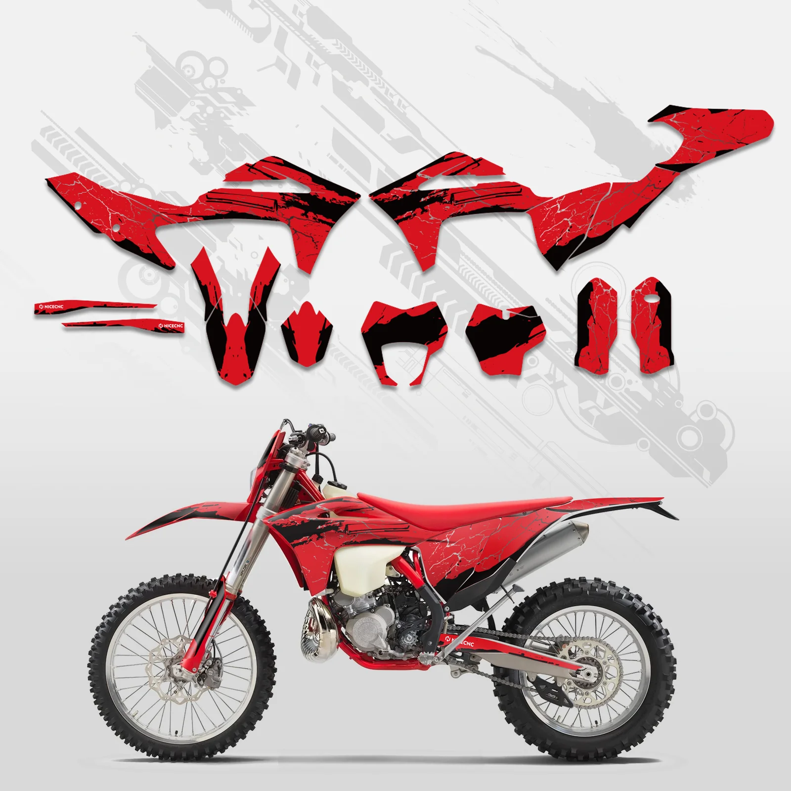 Motorcycle Full Graphics Decals Stickers Kit For GAS GAS EC Enduro 2021-2023 - Image 3
