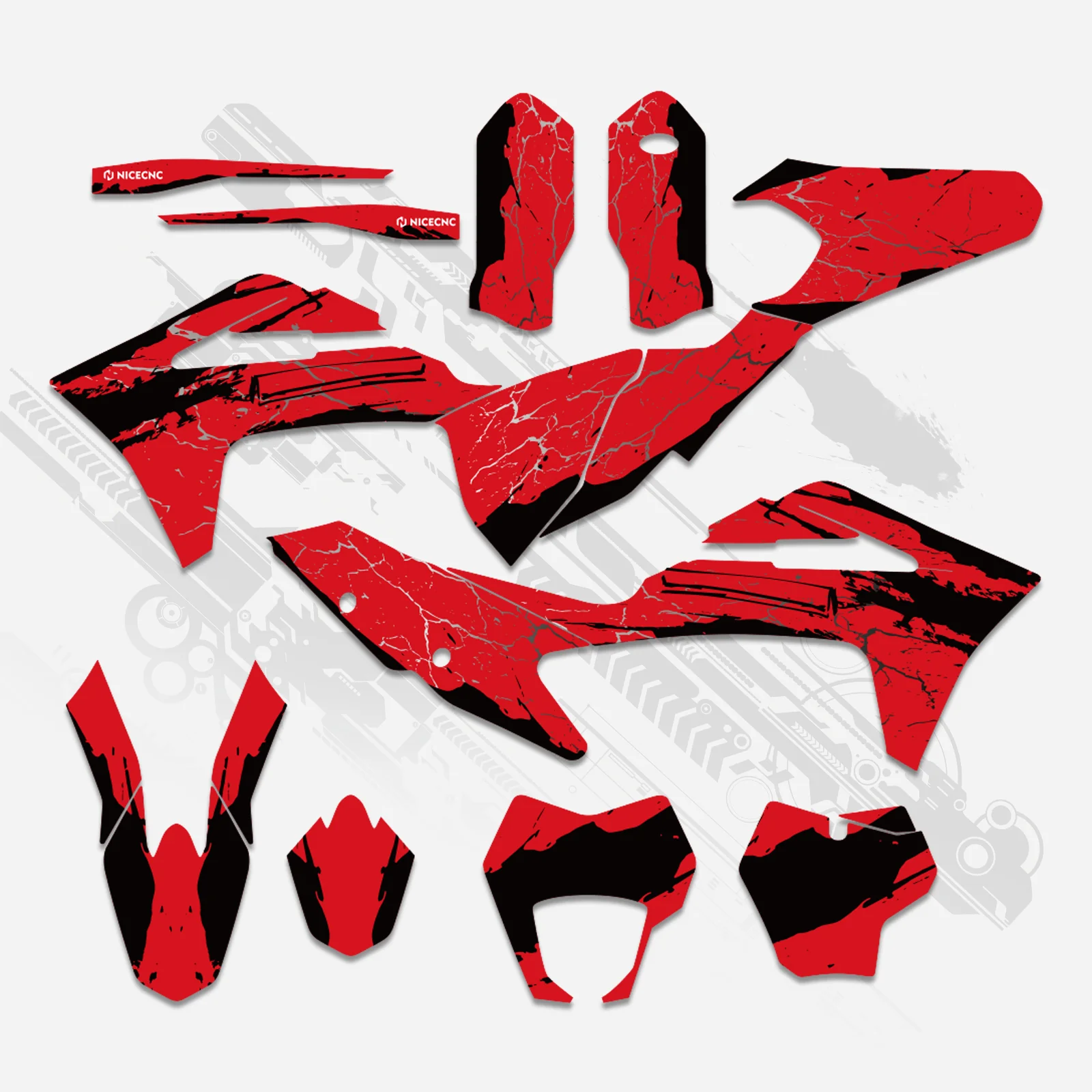 Motorcycle Full Graphics Decals Stickers Kit For GAS GAS EC Enduro 2021-2023 - Image 4
