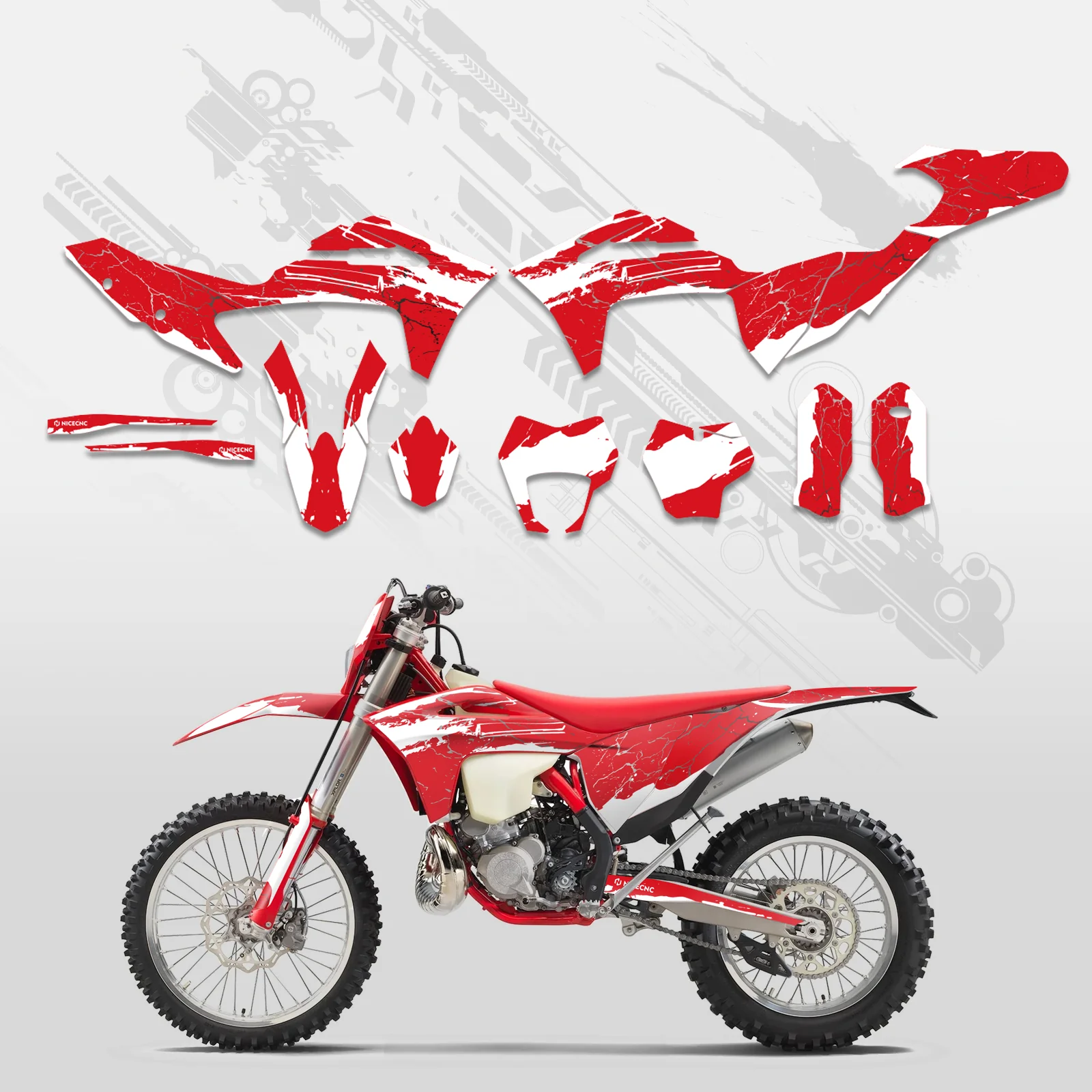 Motorcycle Full Graphics Decals Stickers Kit For GAS GAS EC Enduro 2021-2023 - Image 5