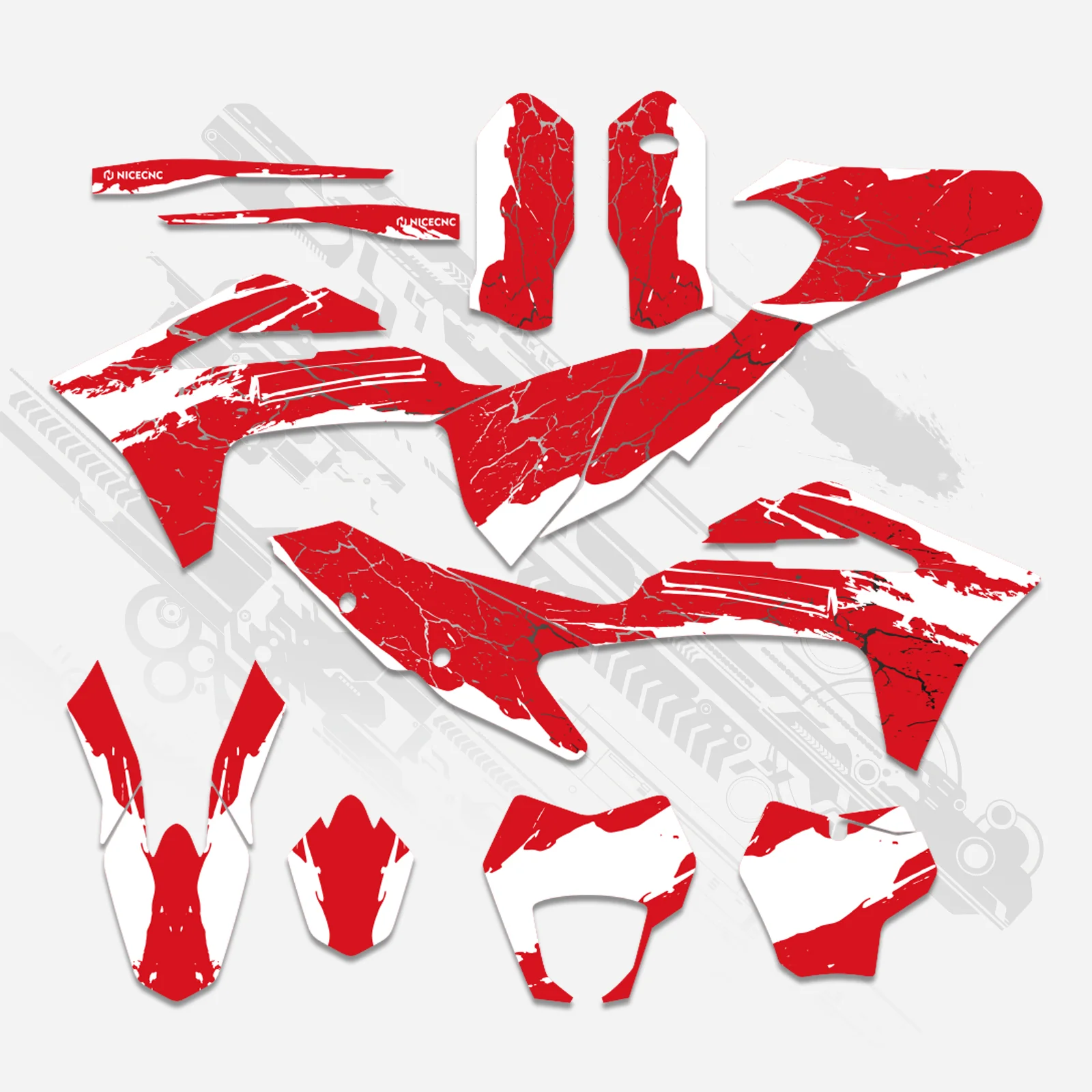 Motorcycle Full Graphics Decals Stickers Kit For GAS GAS EC Enduro 2021-2023 - Image 6