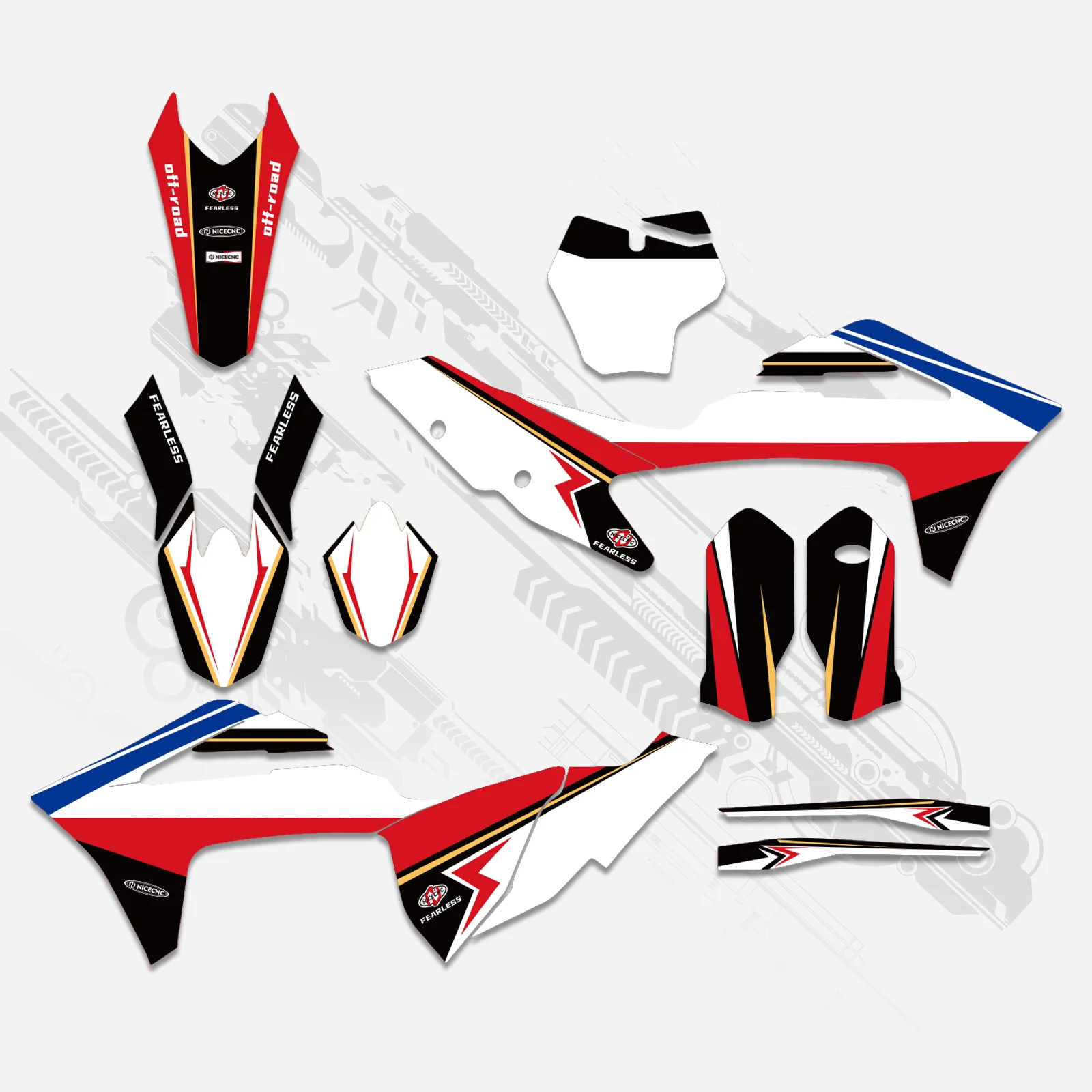 Motorcycle Full Graphics Decals Stickers Kit For GAS GAS MC Motocross 2021-2023 - Image 2