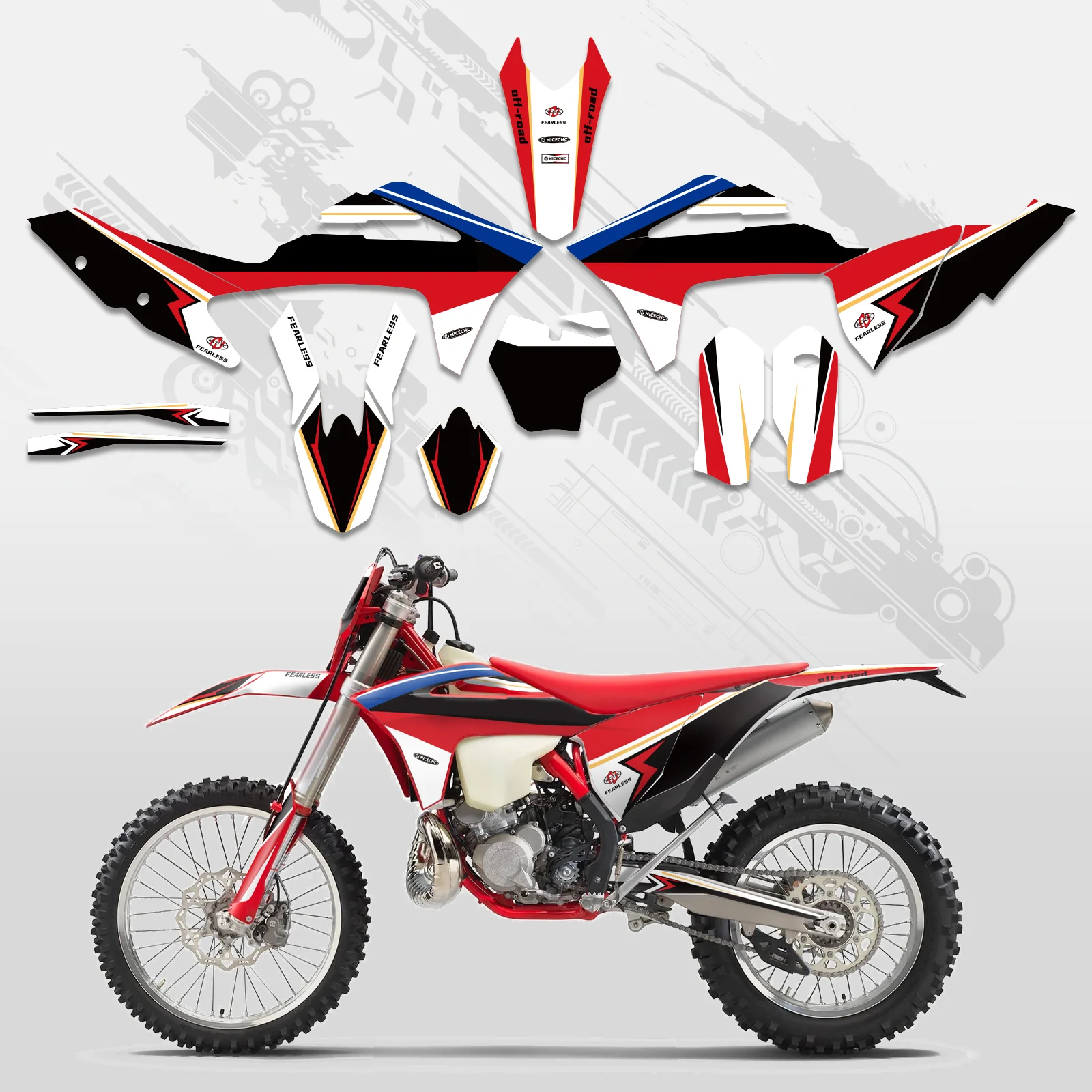 Motorcycle Full Graphics Decals Stickers Kit For GAS GAS MC Motocross 2021-2023 - Image 3