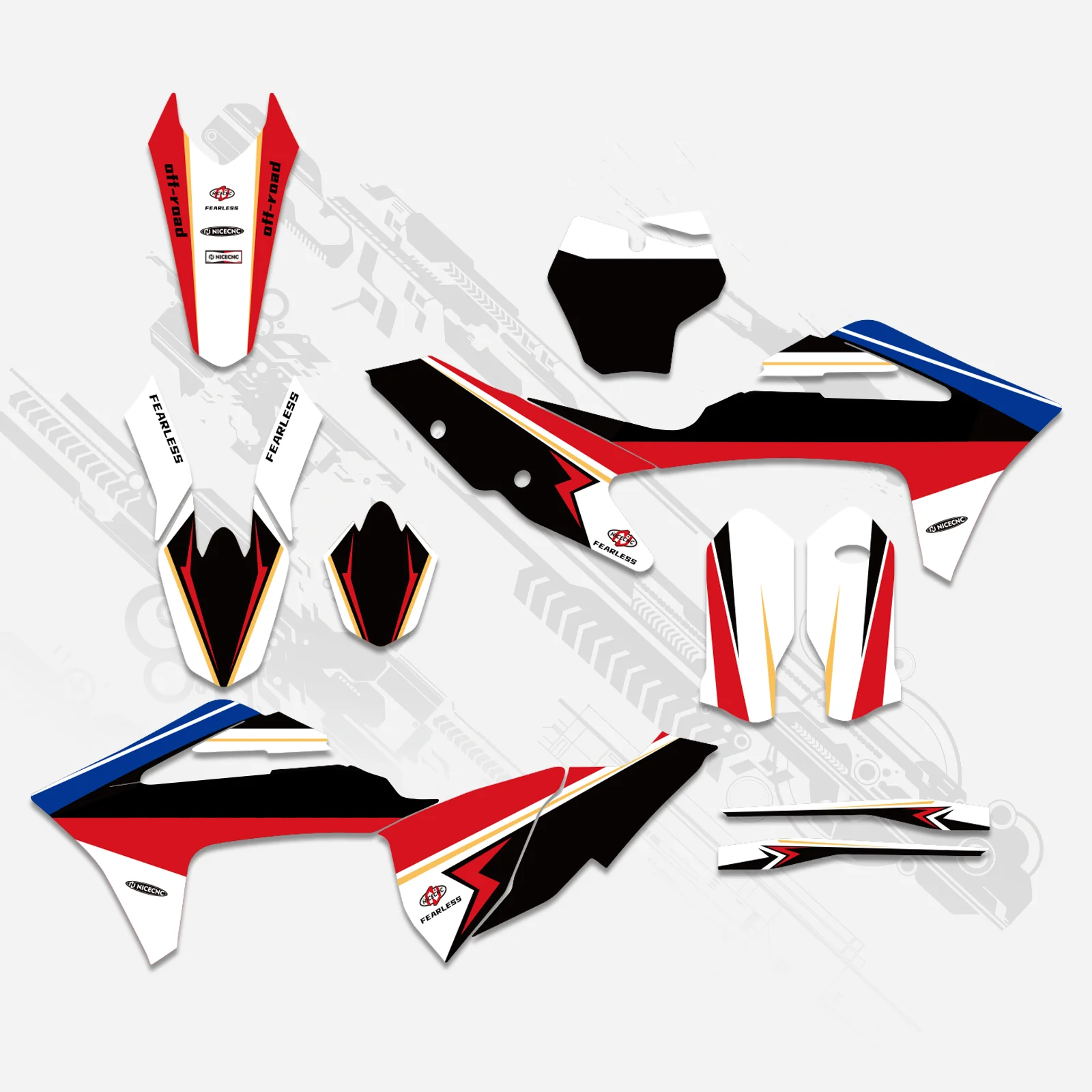 Motorcycle Full Graphics Decals Stickers Kit For GAS GAS MC Motocross 2021-2023 - Image 4