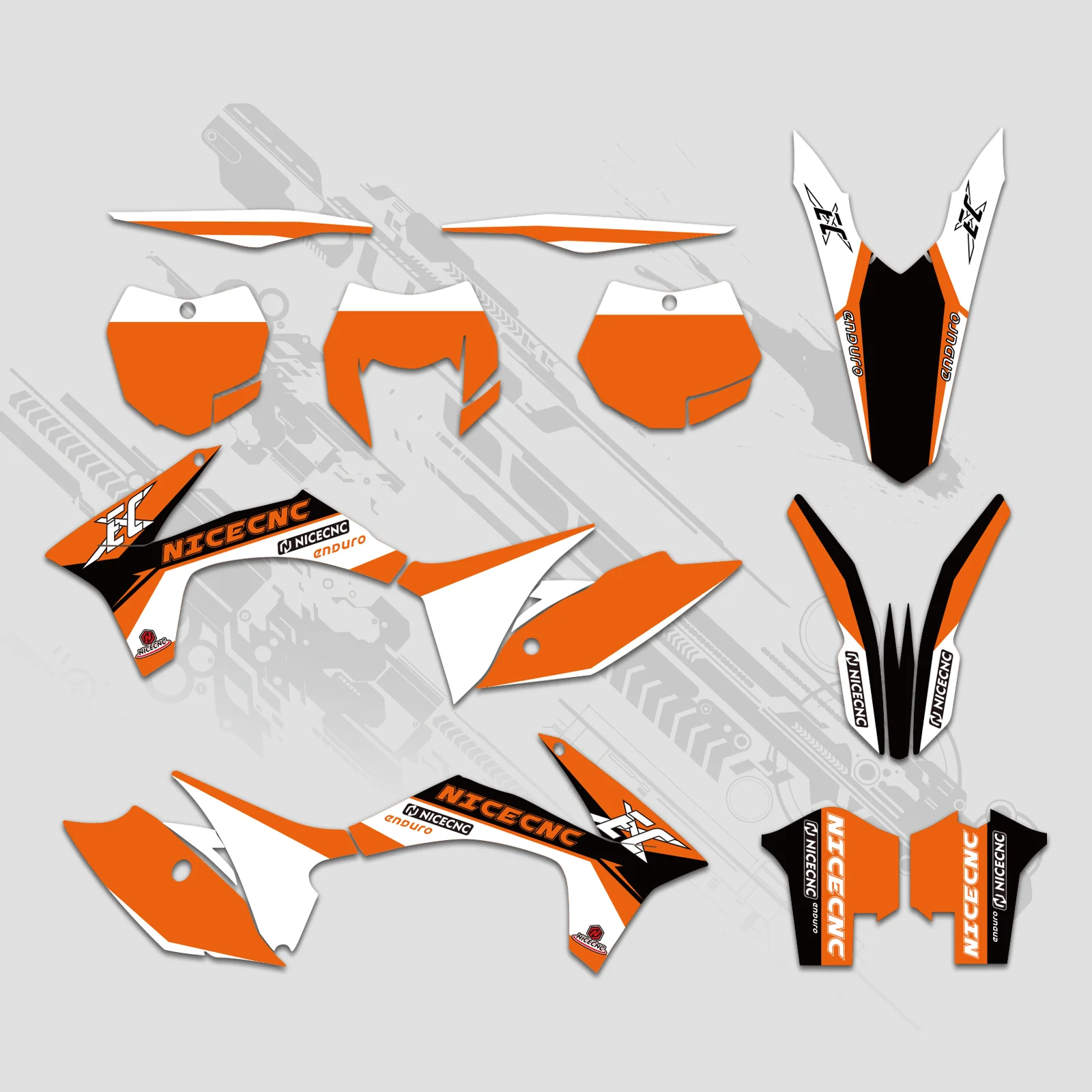 Motorcycle Full Graphics Decals Stickers Kit For KTM EXC 2012-2013 XC 2011 - Image 5