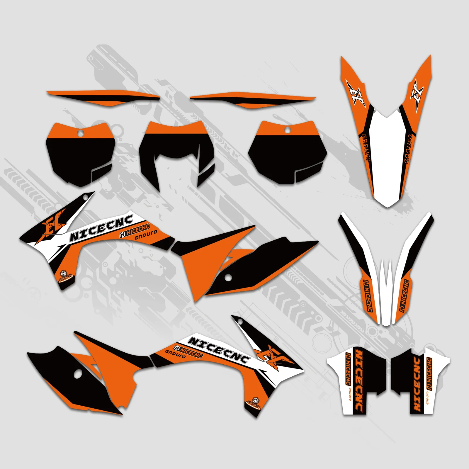Motorcycle Full Graphics Decals Stickers Kit For KTM EXC 2012-2013 XC 2011 - Image 6