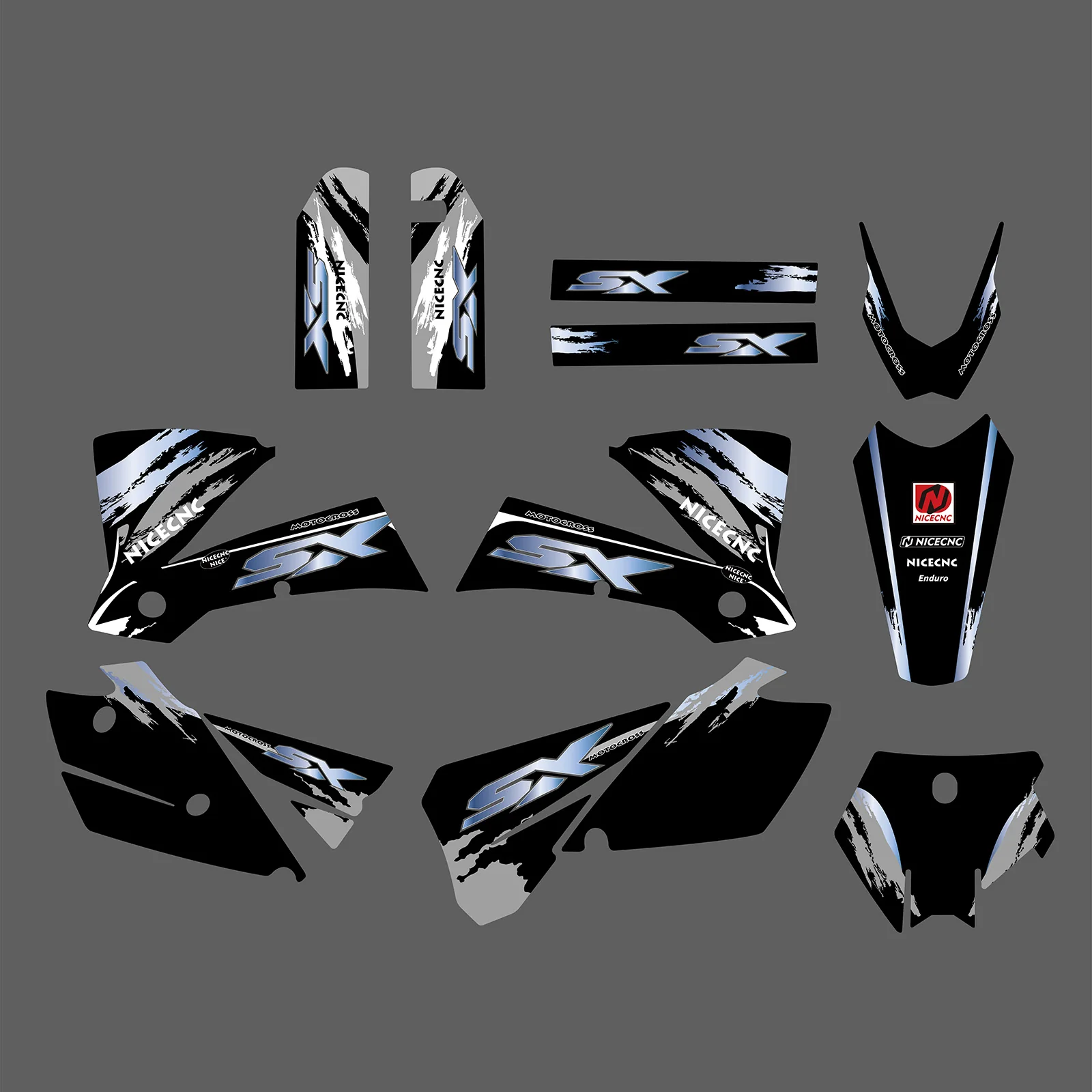 Motorcycle Full Graphics Decals Stickers Kit For KTM SX 2003-2004 - Image 3