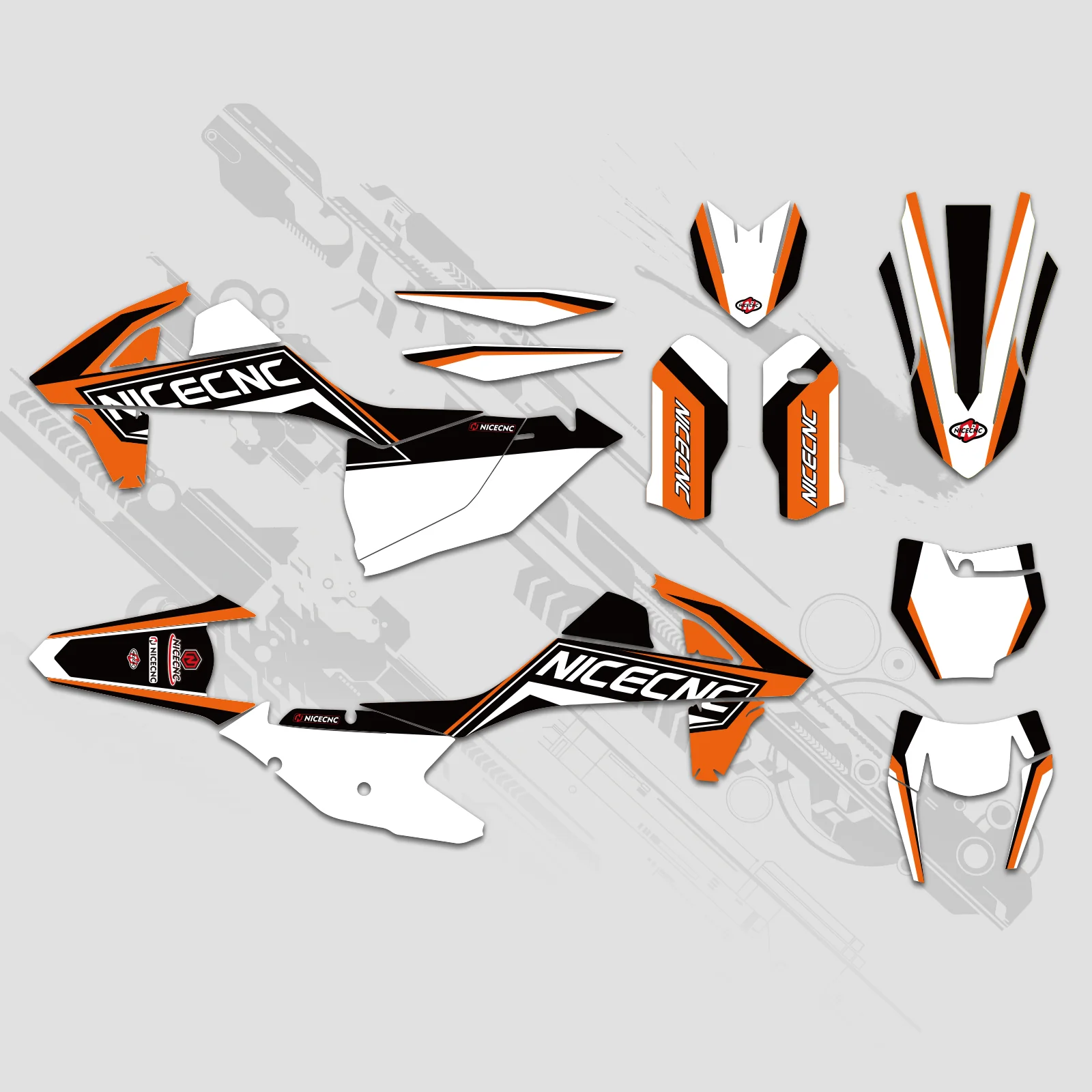Motorcycle Full Graphics Decals Stickers Kit For KTM SX SXF 125-450 2016-2018 - Image 2