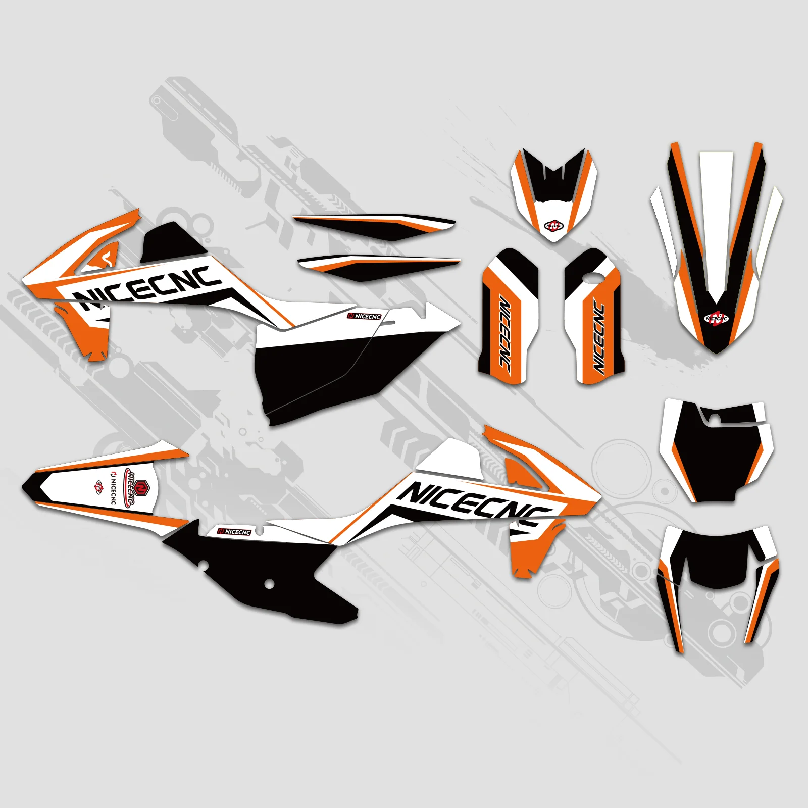 Motorcycle Full Graphics Decals Stickers Kit For KTM SX SXF 125-450 2016-2018 - Image 4