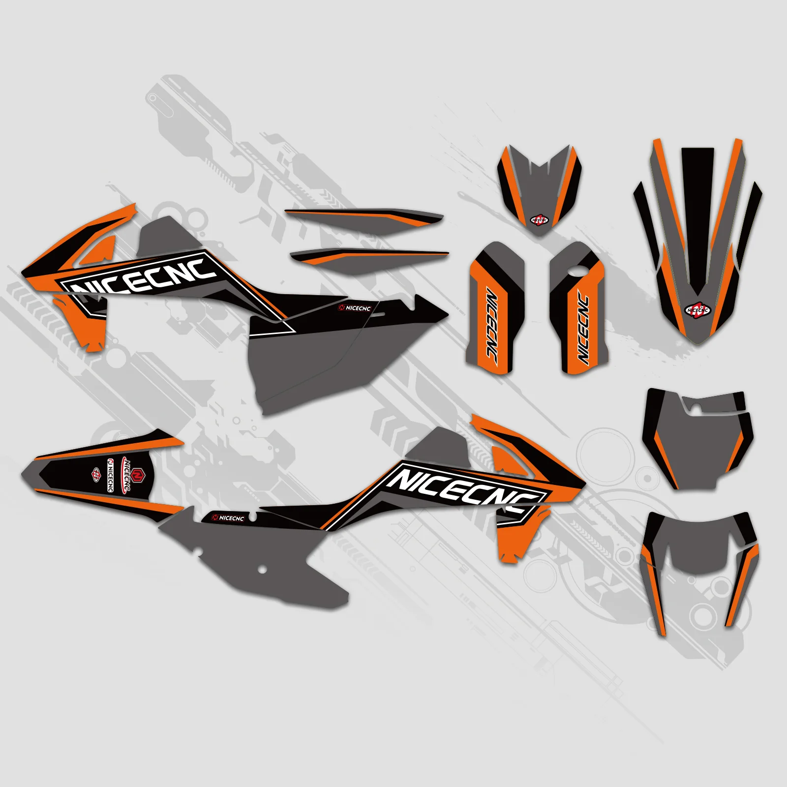 Motorcycle Full Graphics Decals Stickers Kit For KTM SX SXF 125-450 2016-2018 - Image 6