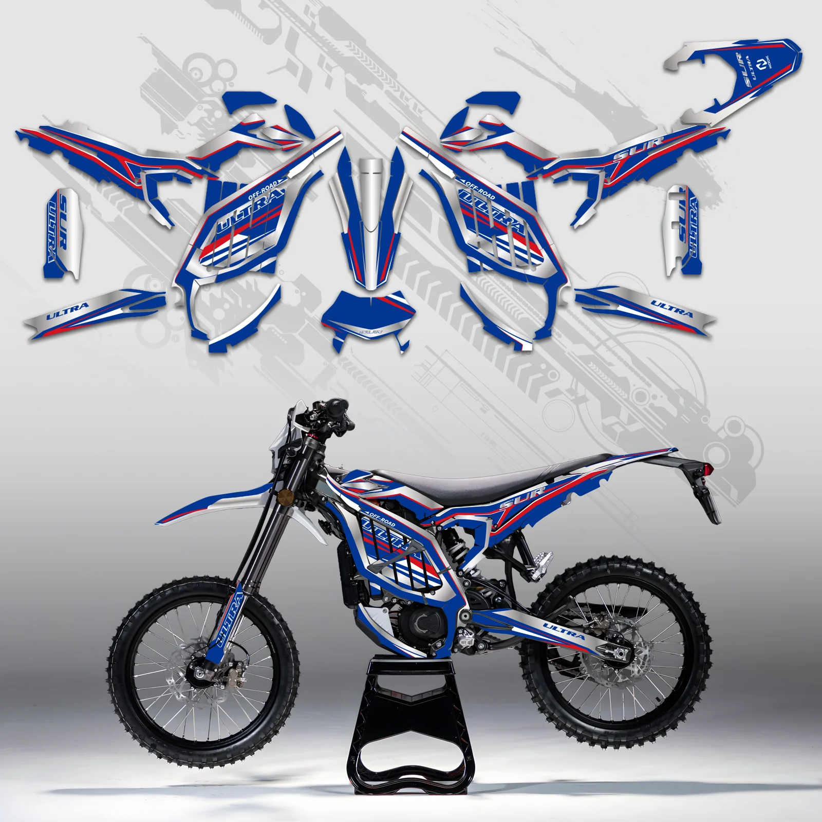 Motorcycle Full Graphics Decals Stickers Kit For Surron	Ultra Bee	ALL YEARS - Image 3