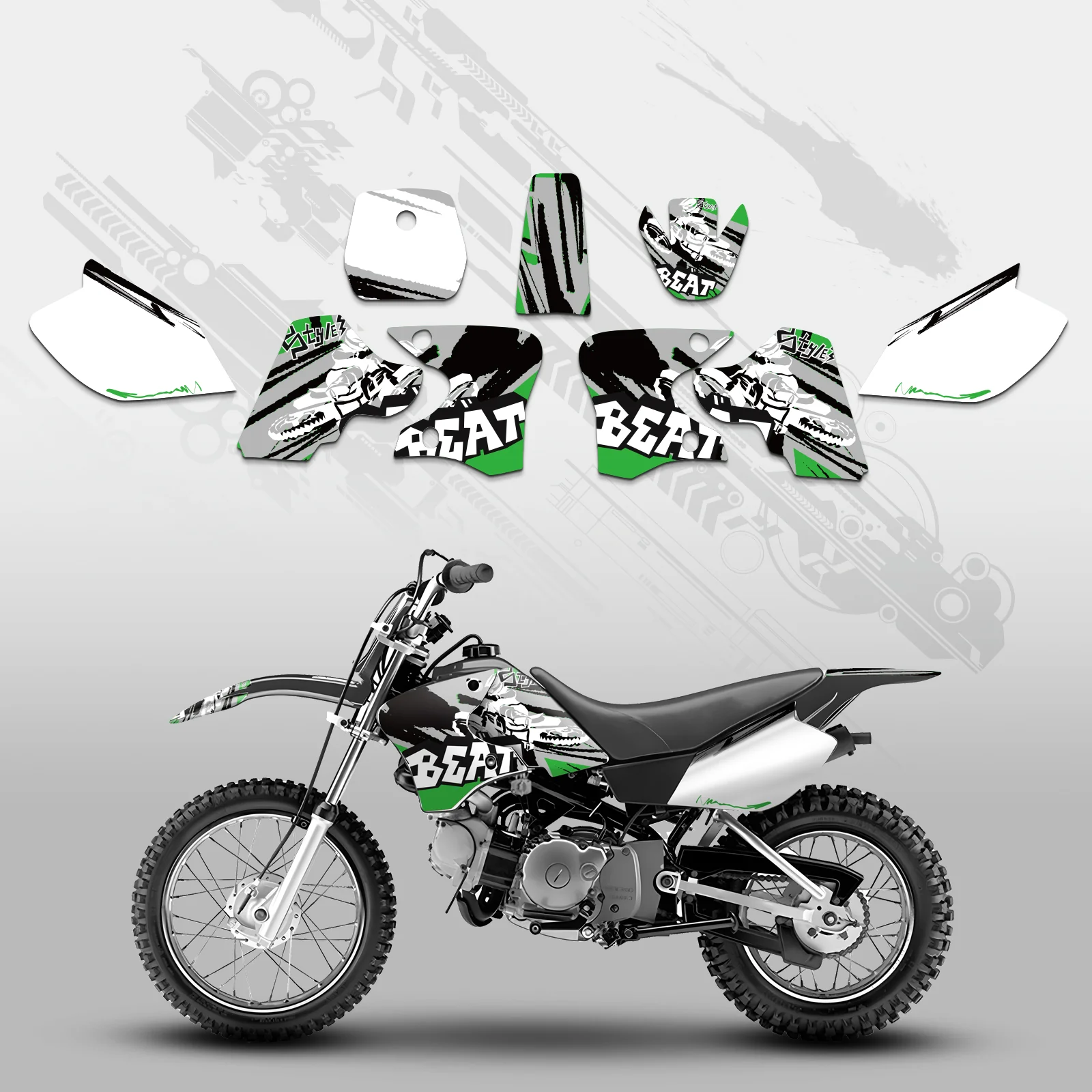 Motorcycle Full Graphics Decals Stickers Kit For YAMAHA TTR90 2000-2007 - Image 3