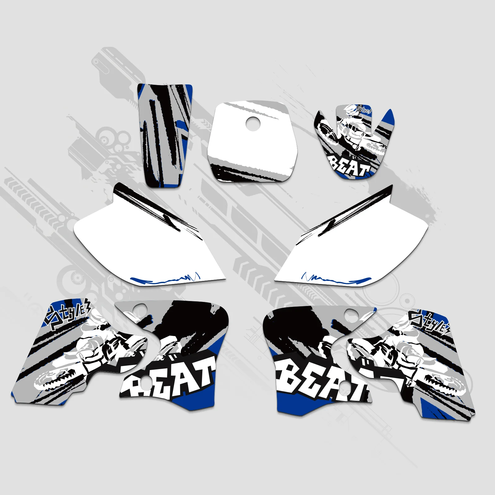 Motorcycle Full Graphics Decals Stickers Kit For YAMAHA TTR90 2000-2007 - Image 4