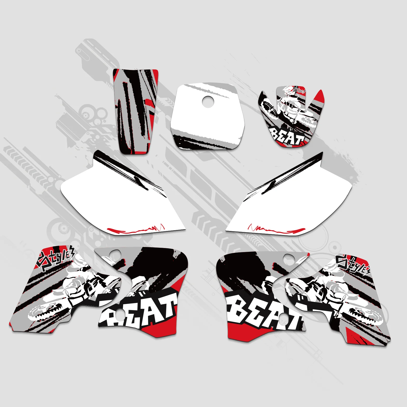 Motorcycle Full Graphics Decals Stickers Kit For YAMAHA TTR90 2000-2007 - Image 5