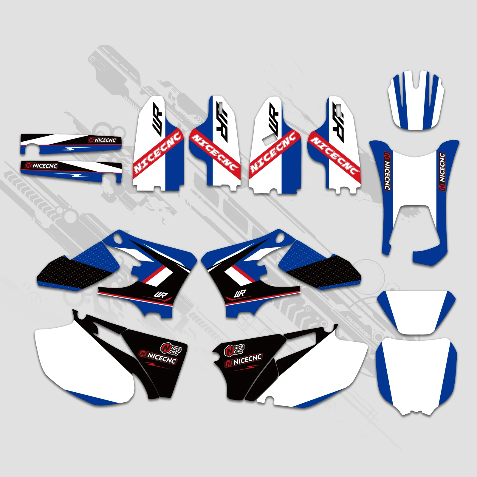 Motorcycle Full Graphics Decals Stickers Kit For YAMAHA WR250F WR450F 2005-2006 - Image 4