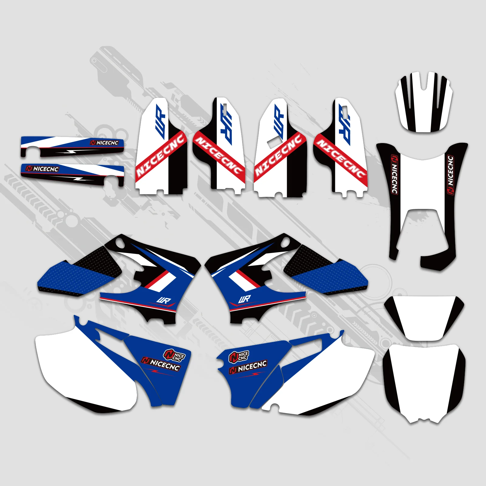 Motorcycle Full Graphics Decals Stickers Kit For YAMAHA WR250F WR450F 2005-2006 - Image 4