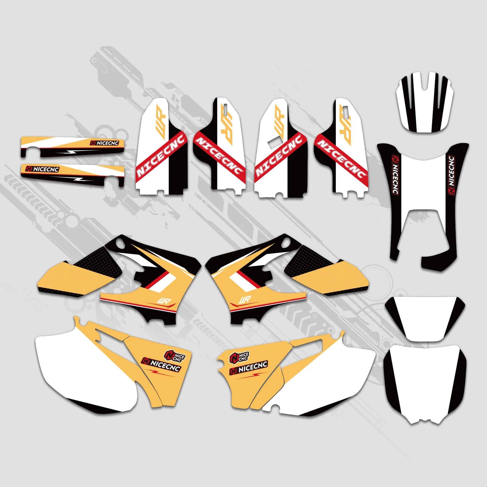 Motorcycle Full Graphics Decals Stickers Kit For YAMAHA WR250F WR450F 2005-2006 - Image 5