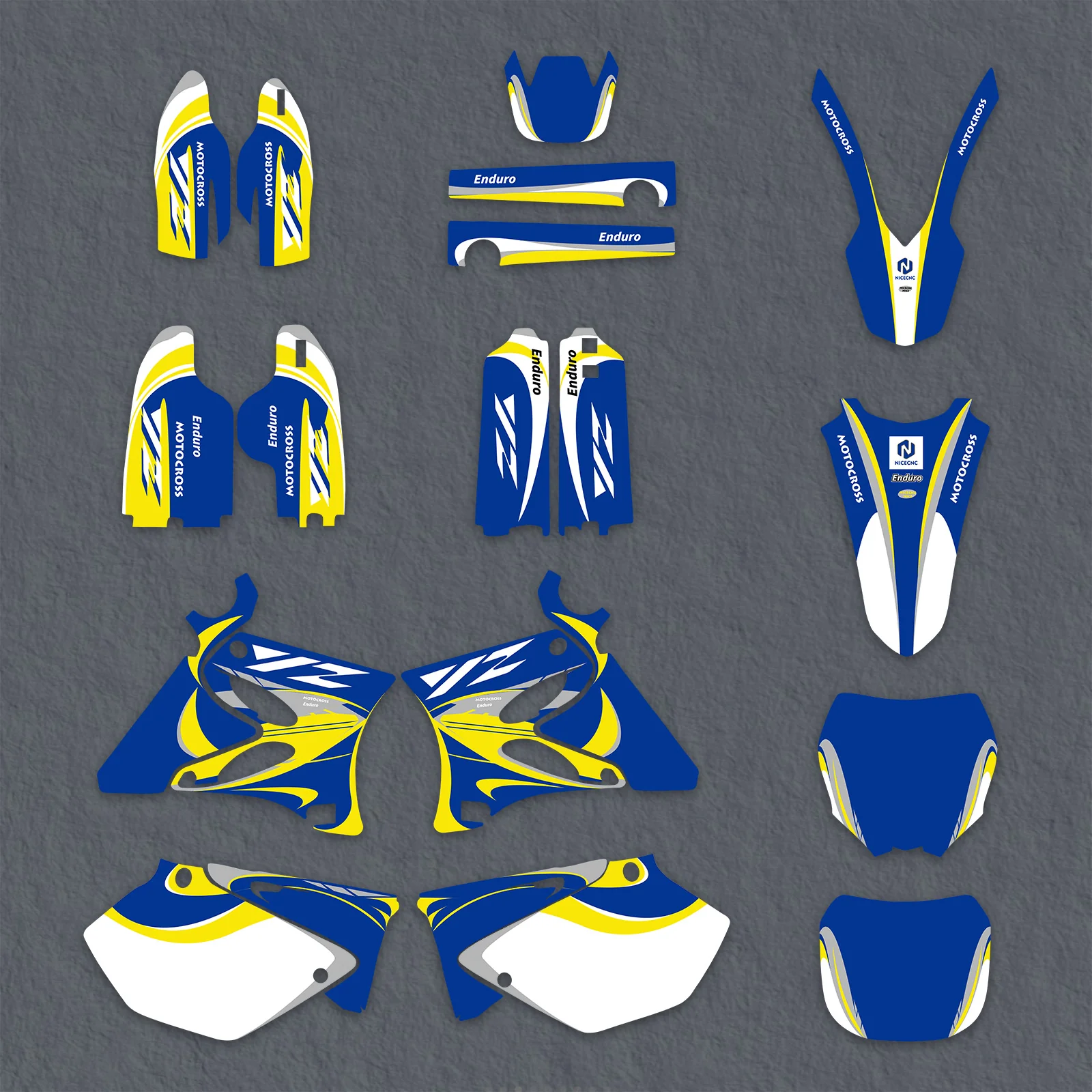 Motorcycle Full Graphics Decals Stickers Kit For YAMAHA YZ125 YZ250 2002-2014 - Image 3