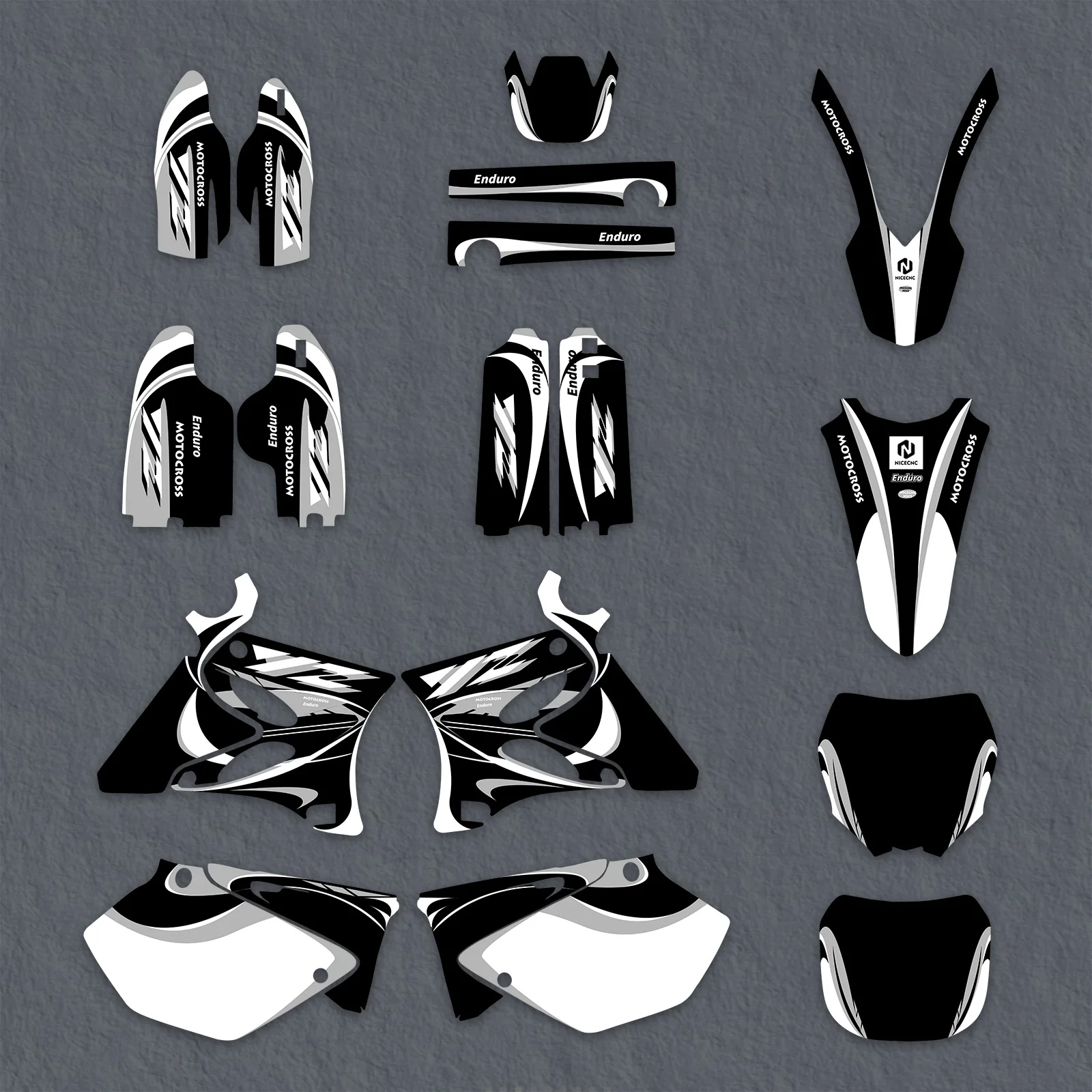 Motorcycle Full Graphics Decals Stickers Kit For YAMAHA YZ125 YZ250 2002-2014 - Image 2