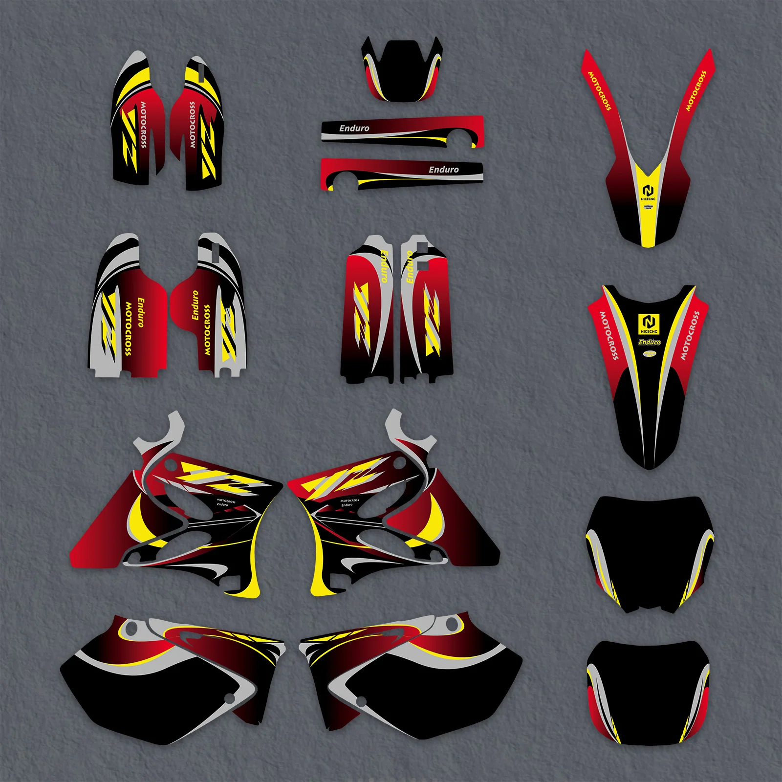 Motorcycle Full Graphics Decals Stickers Kit For YAMAHA YZ125 YZ250 2002-2014 - Image 3
