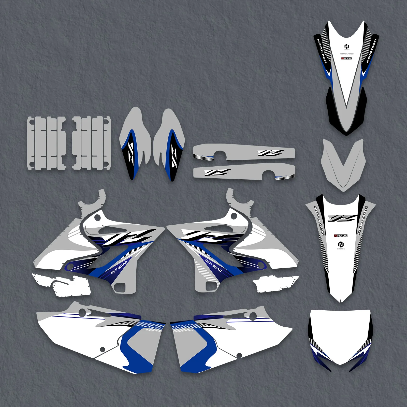 Motorcycle Full Graphics Decals Stickers Kit For Yamaha YZ125 YZ250 2015-2021 - Image 3