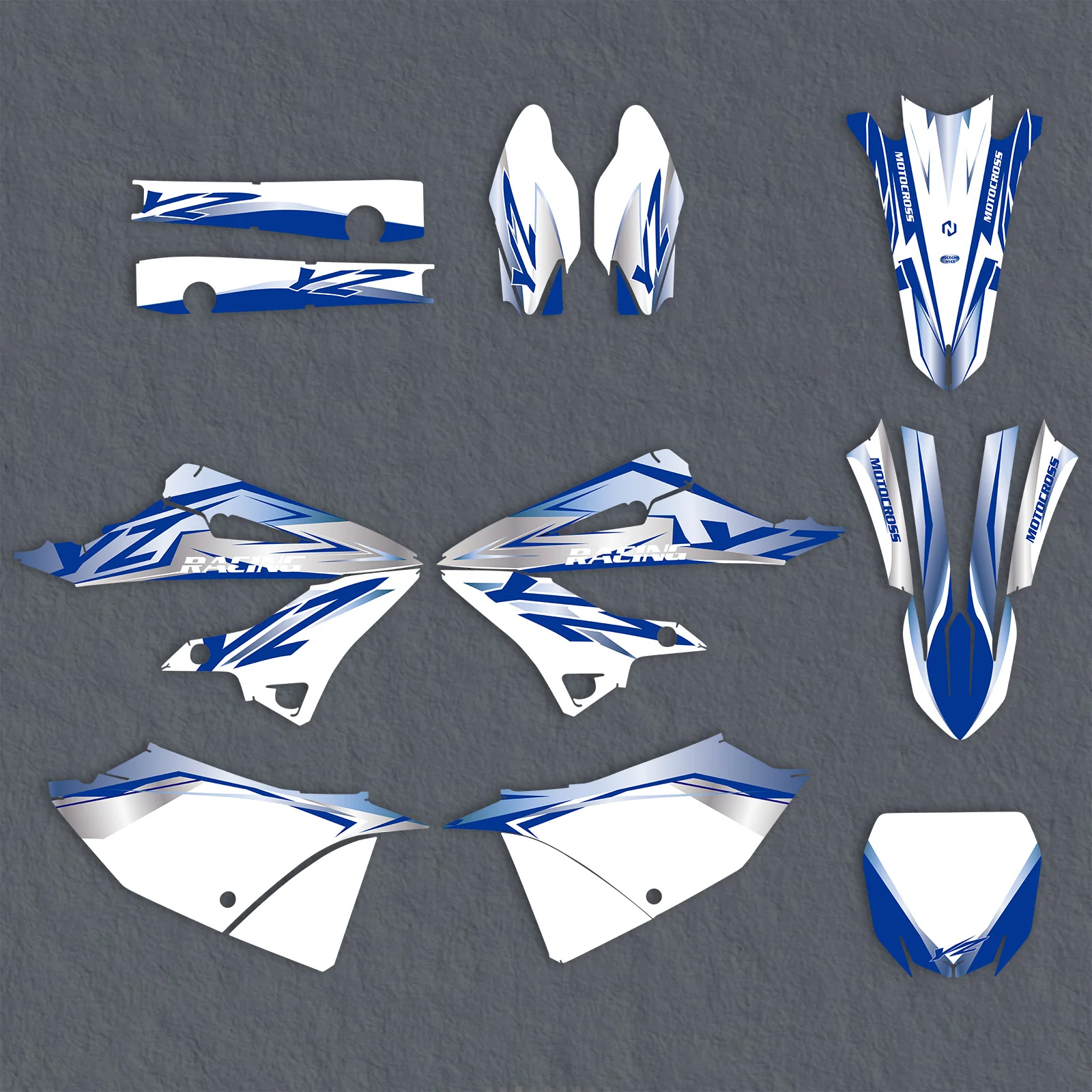 Motorcycle Full Graphics Decals Stickers Kit For YAMAHA YZ125 YZ250 2022 - Image 2
